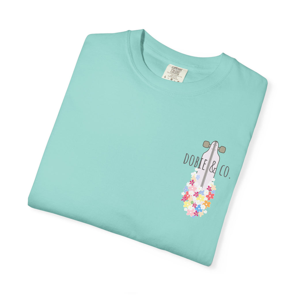 Ride or Die Skateboard T-Shirt — Floral Longboard Tee