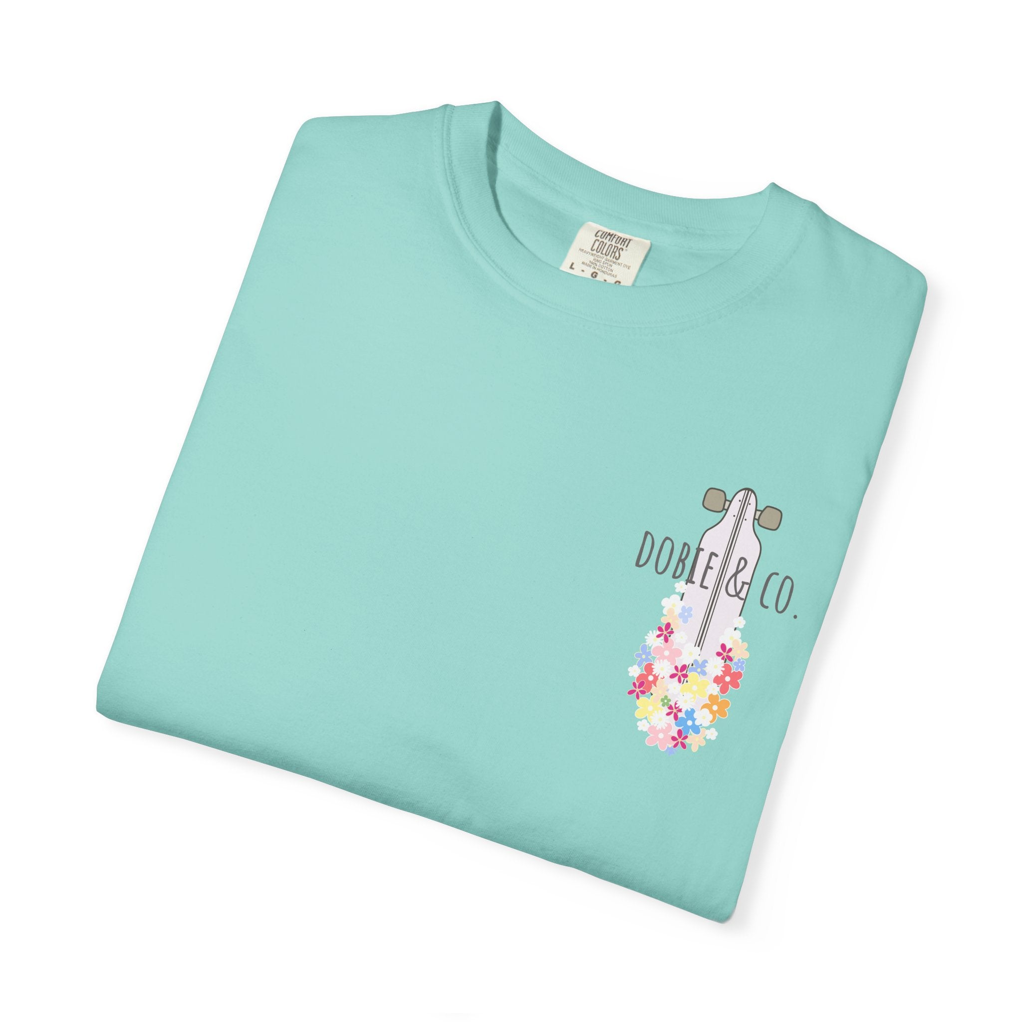 Ride or Die Skateboard T-Shirt — Floral Longboard Tee