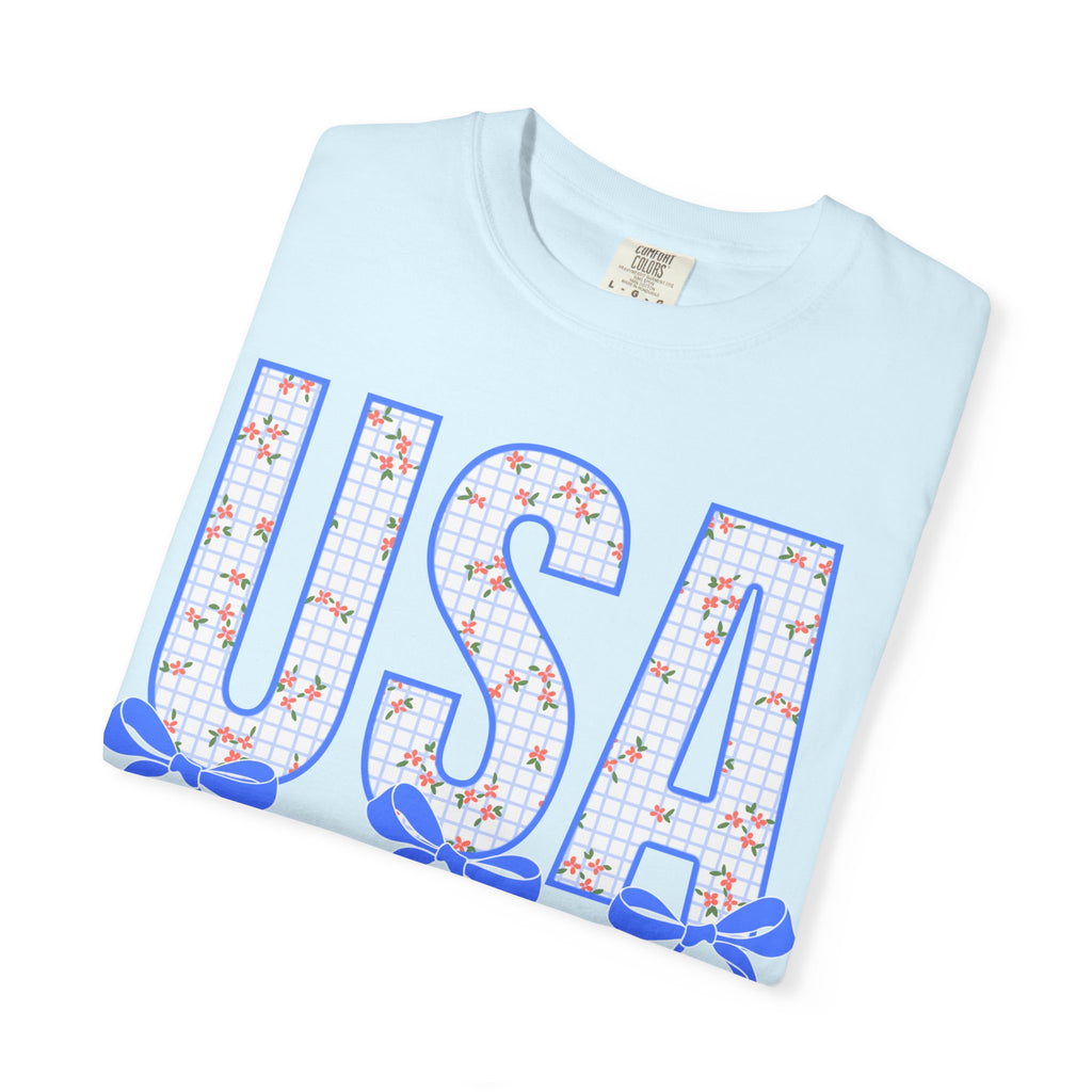 USA Floral Bow T-Shirt