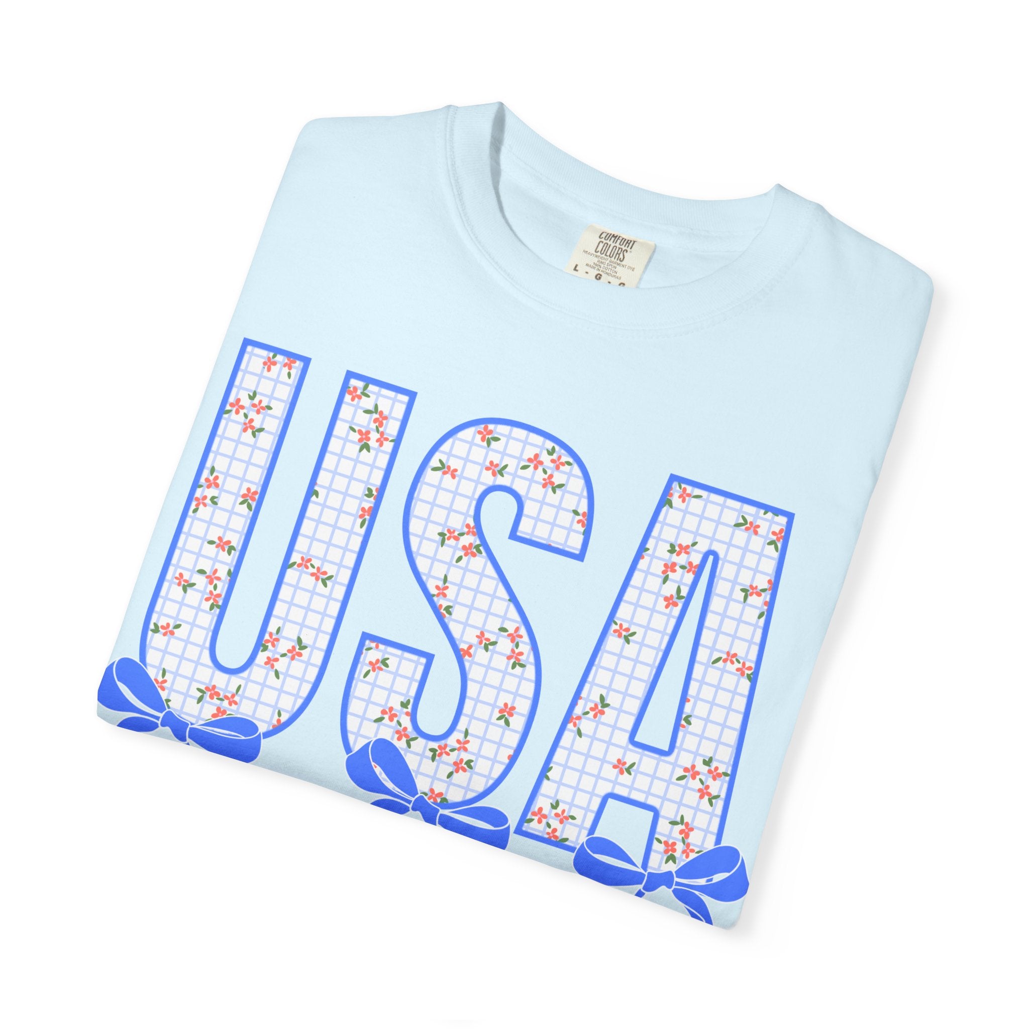USA Floral Bow T-Shirt