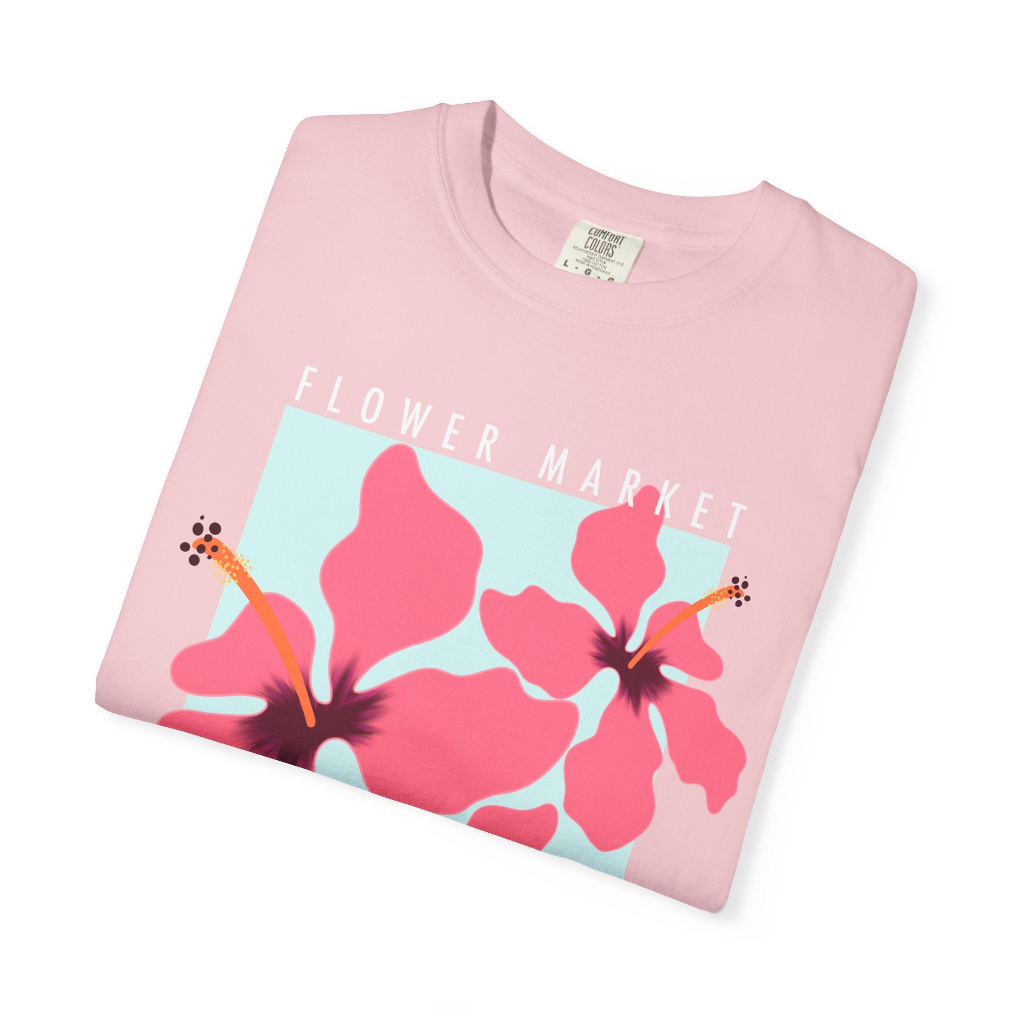 Hibiscus Floral Tee — Pink Tropical Flower Graphic T-Shirt