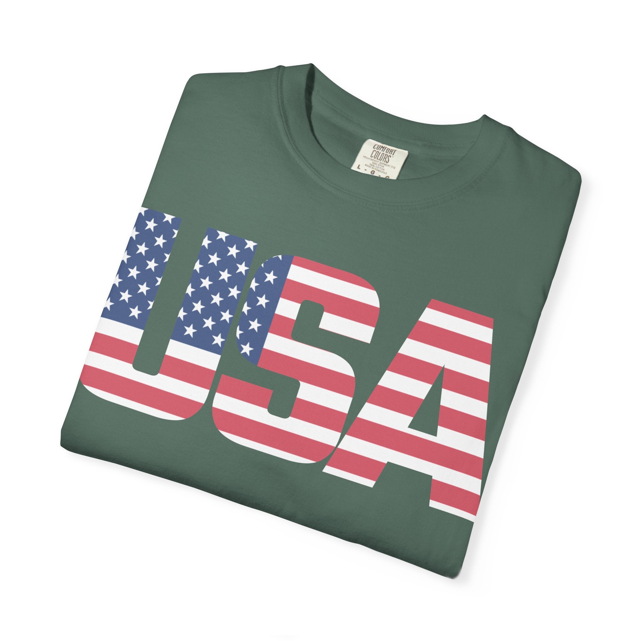 USA Flag Graphic T-Shirt — Patriotic Fourth of July Tee
