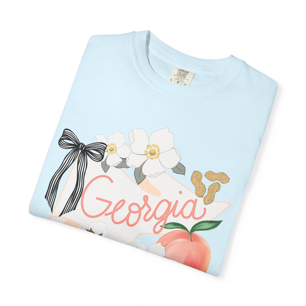 Georgia T-Shirt - Peach Floral and Peanuts