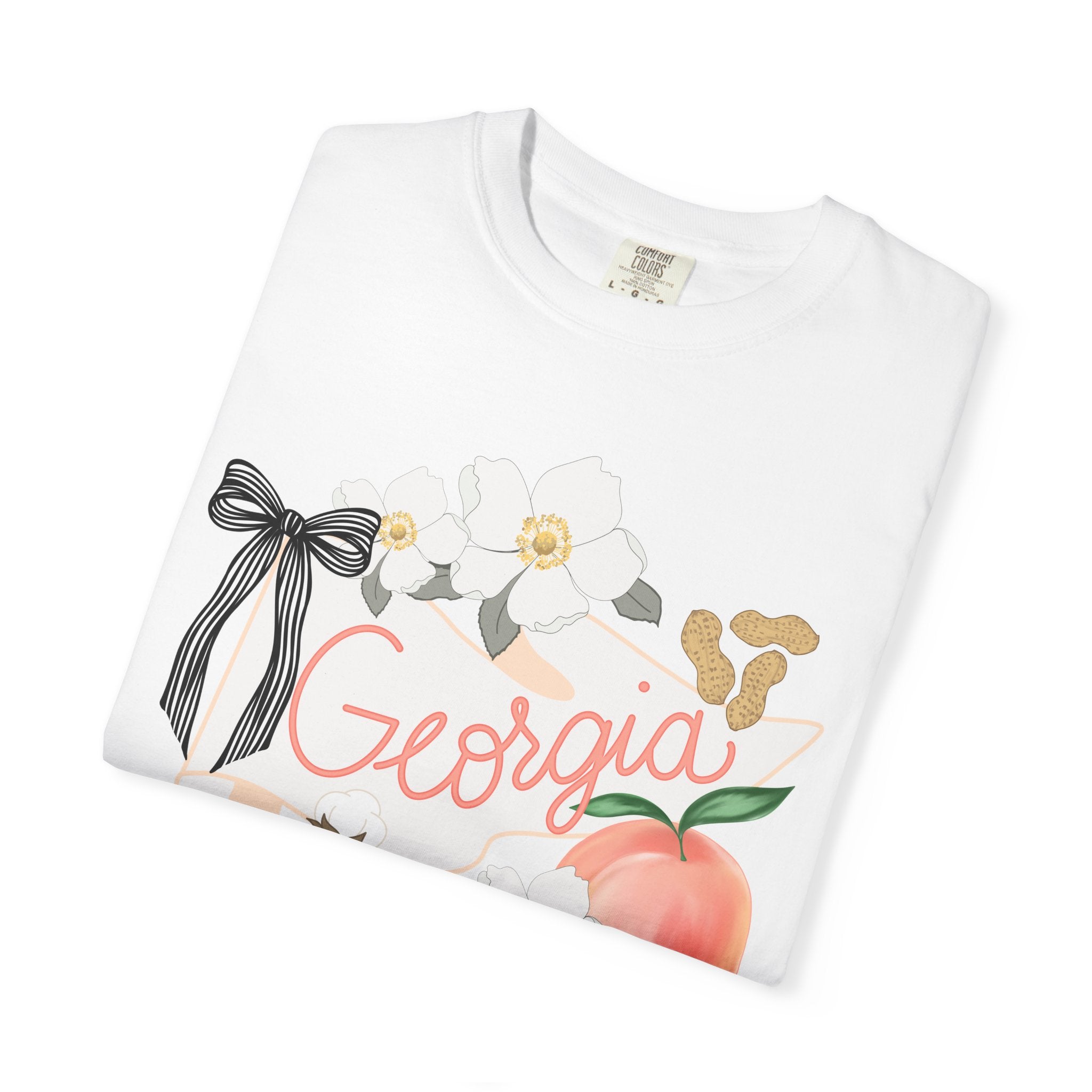 Georgia T-Shirt - Peach Floral and Peanuts