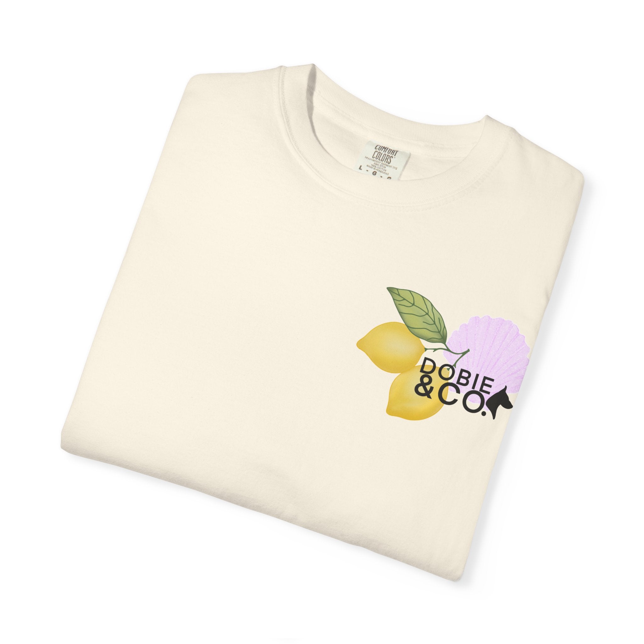 Surf Lemon Graphic T-Shirt — Vintage Surfboard & Floral Beach Tee