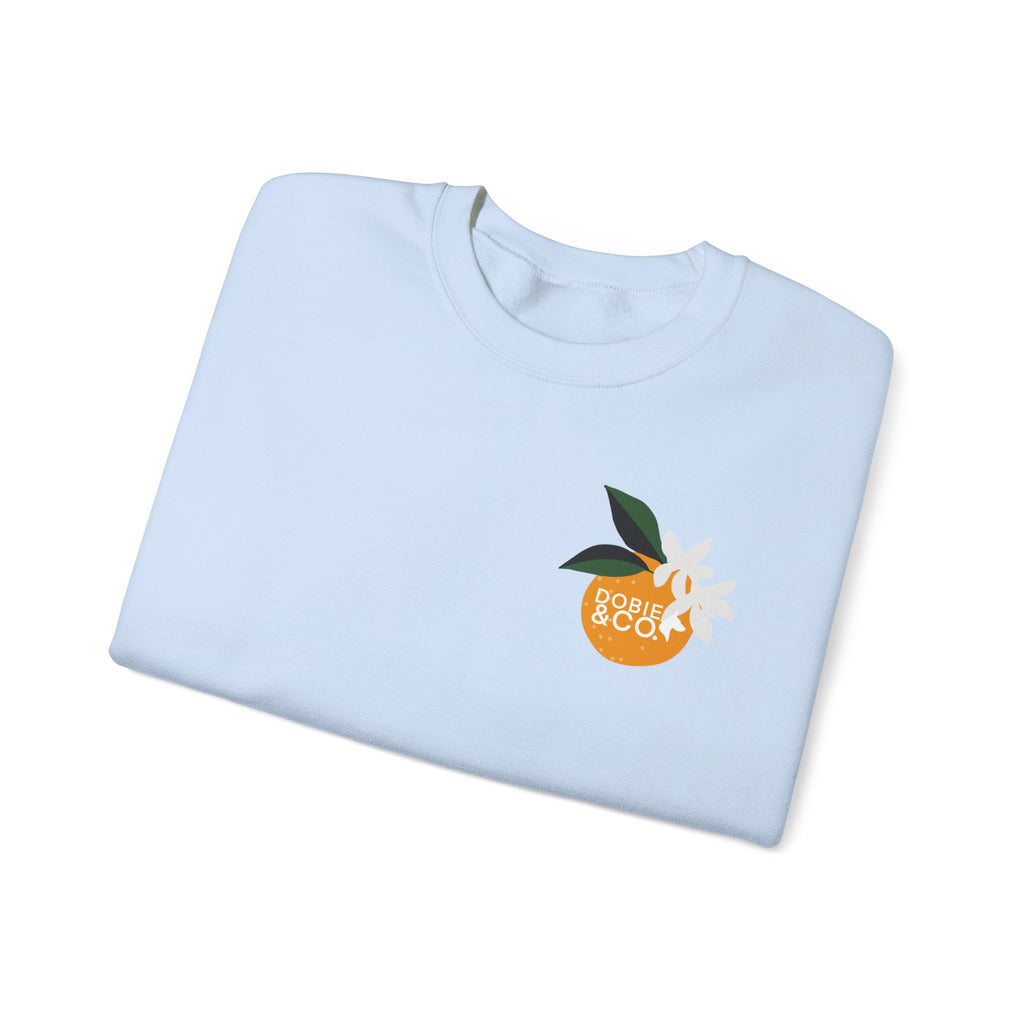 Dobie & Co. Orange Blossom Crewneck Sweatshirt