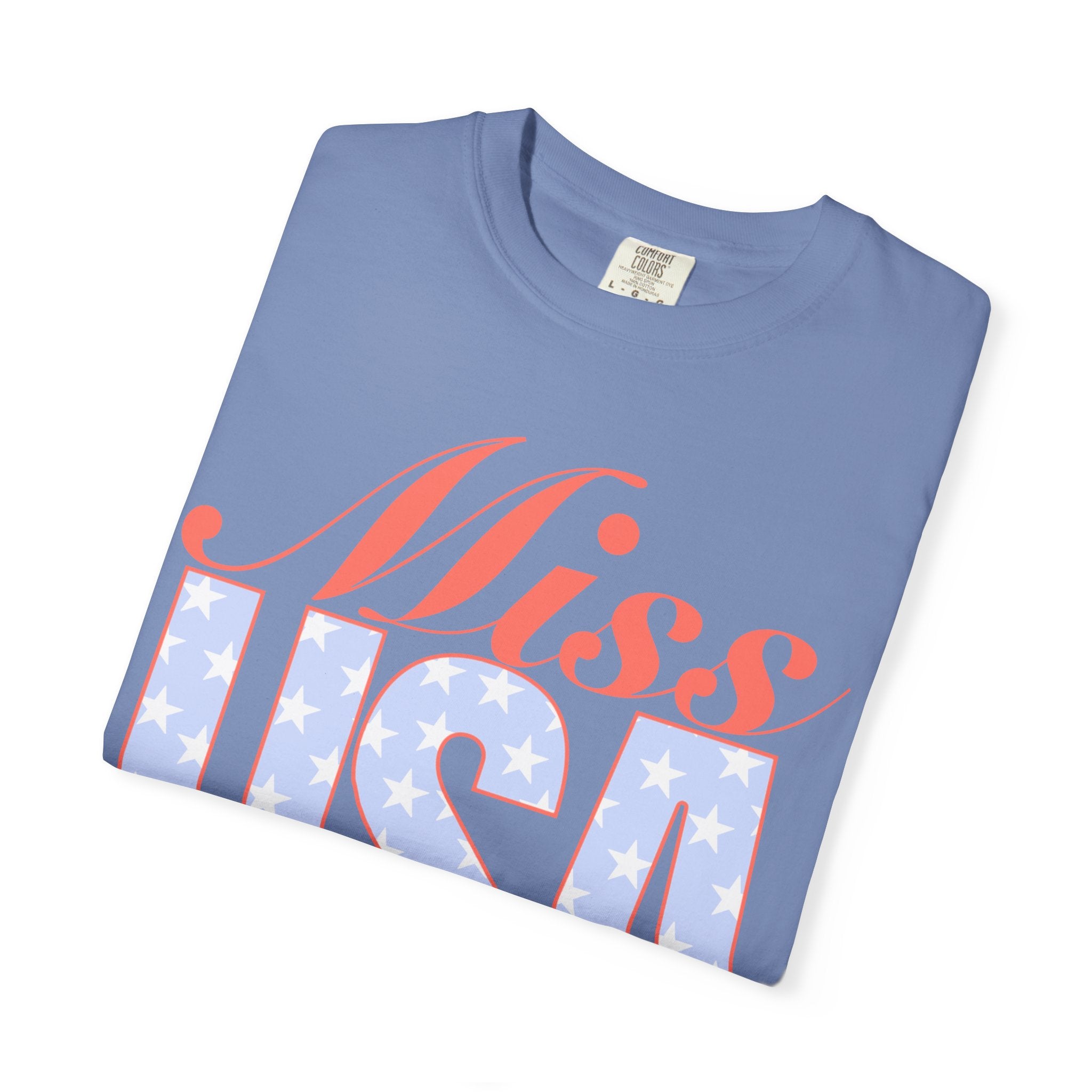 Miss USA Graphic T‑Shirt — Patriotic Stars & Stripes Tee for 4th of July