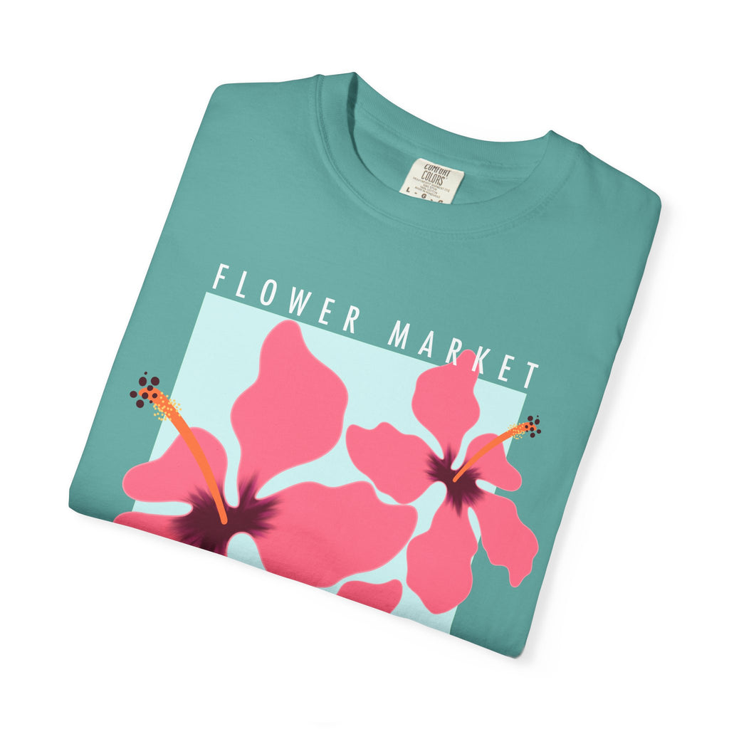 Hibiscus Floral Tee — Pink Tropical Flower Graphic T-Shirt