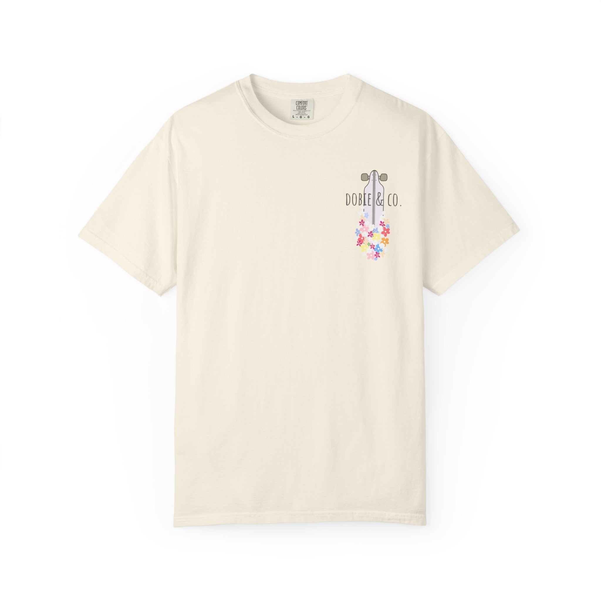 Ride or Die Skateboard T-Shirt — Floral Longboard Tee