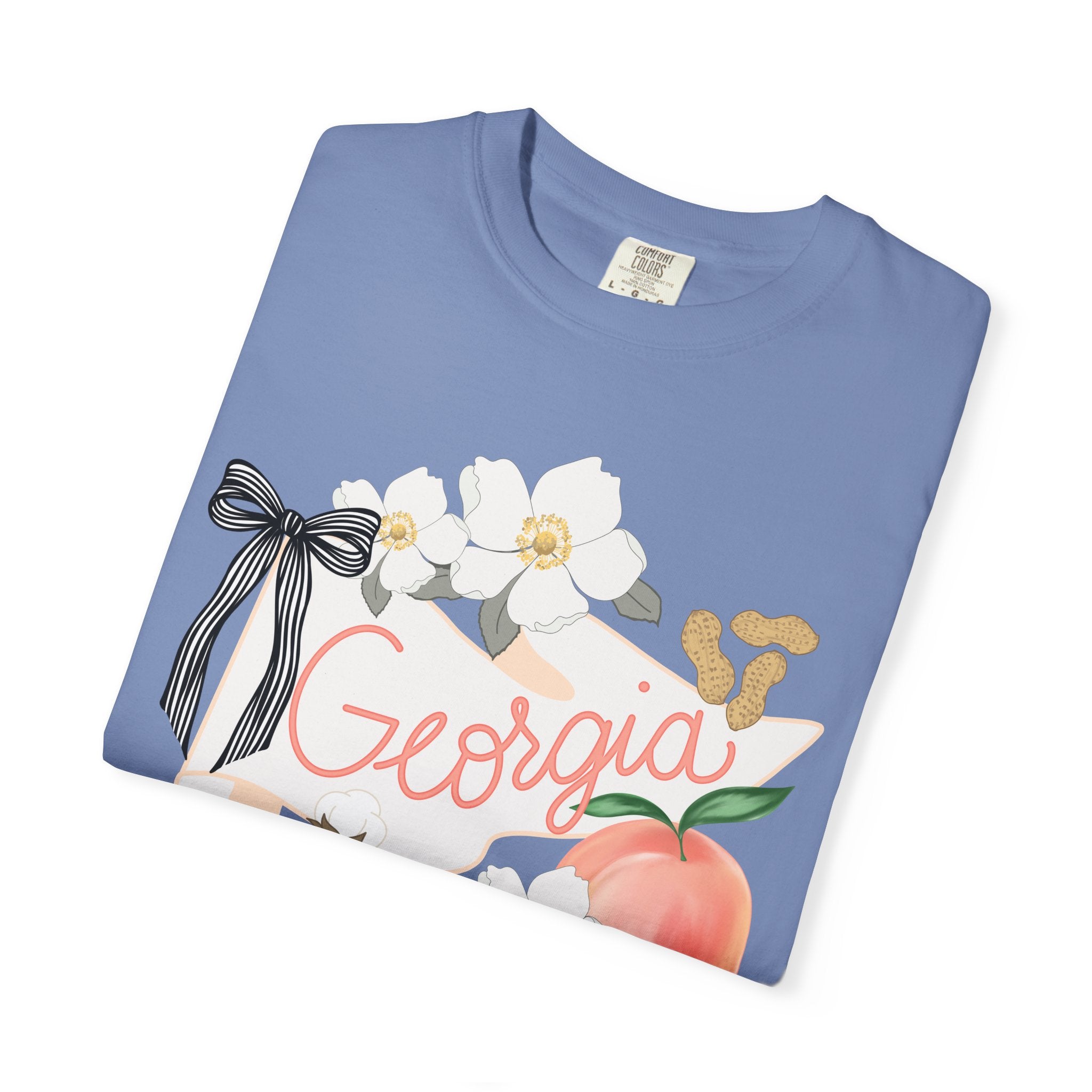 Georgia T-Shirt - Peach Floral and Peanuts
