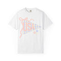 USA Pennant Graphic T-Shirt — Retro Ribbon Stars Fourth of July Tee