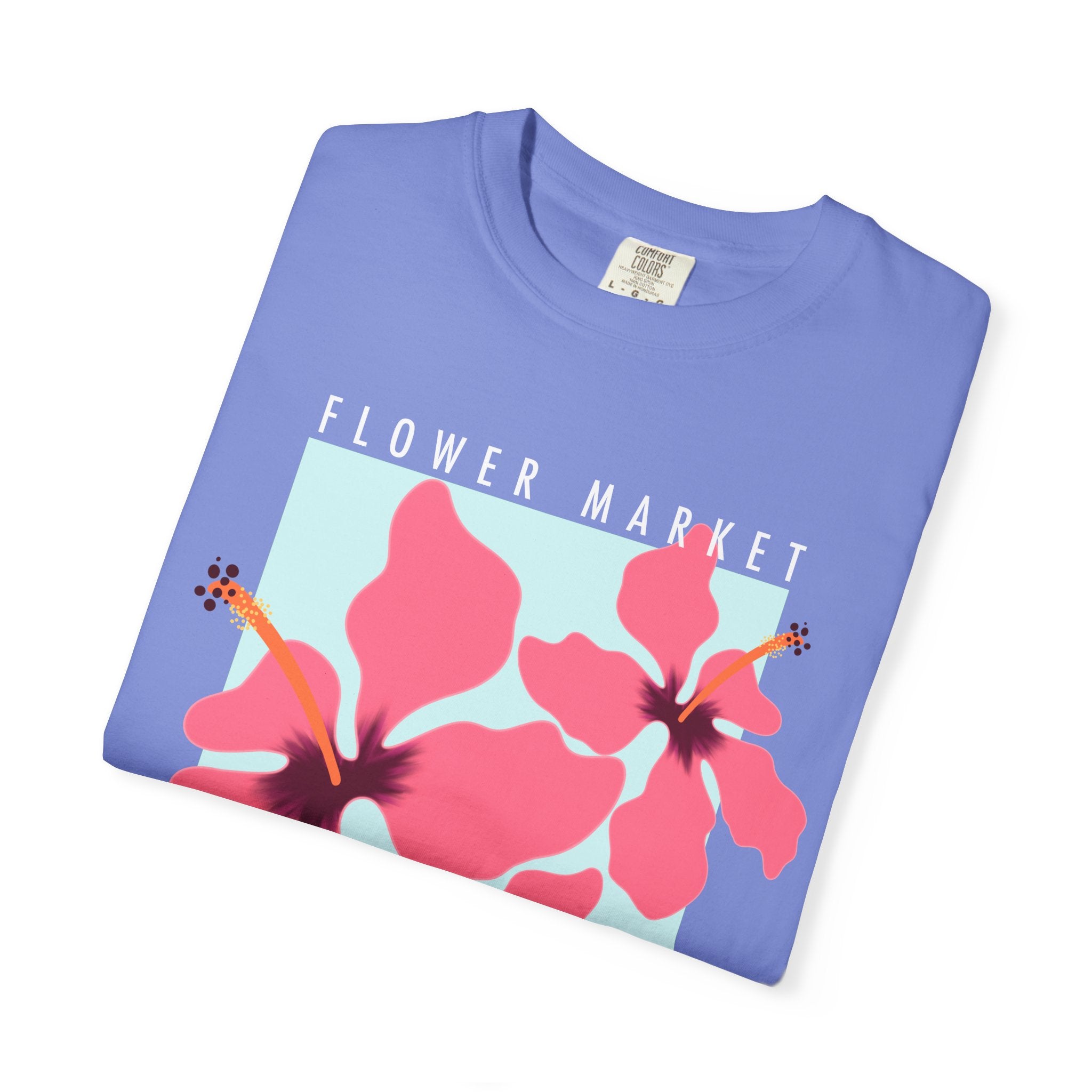 Hibiscus Floral Tee — Pink Tropical Flower Graphic T-Shirt