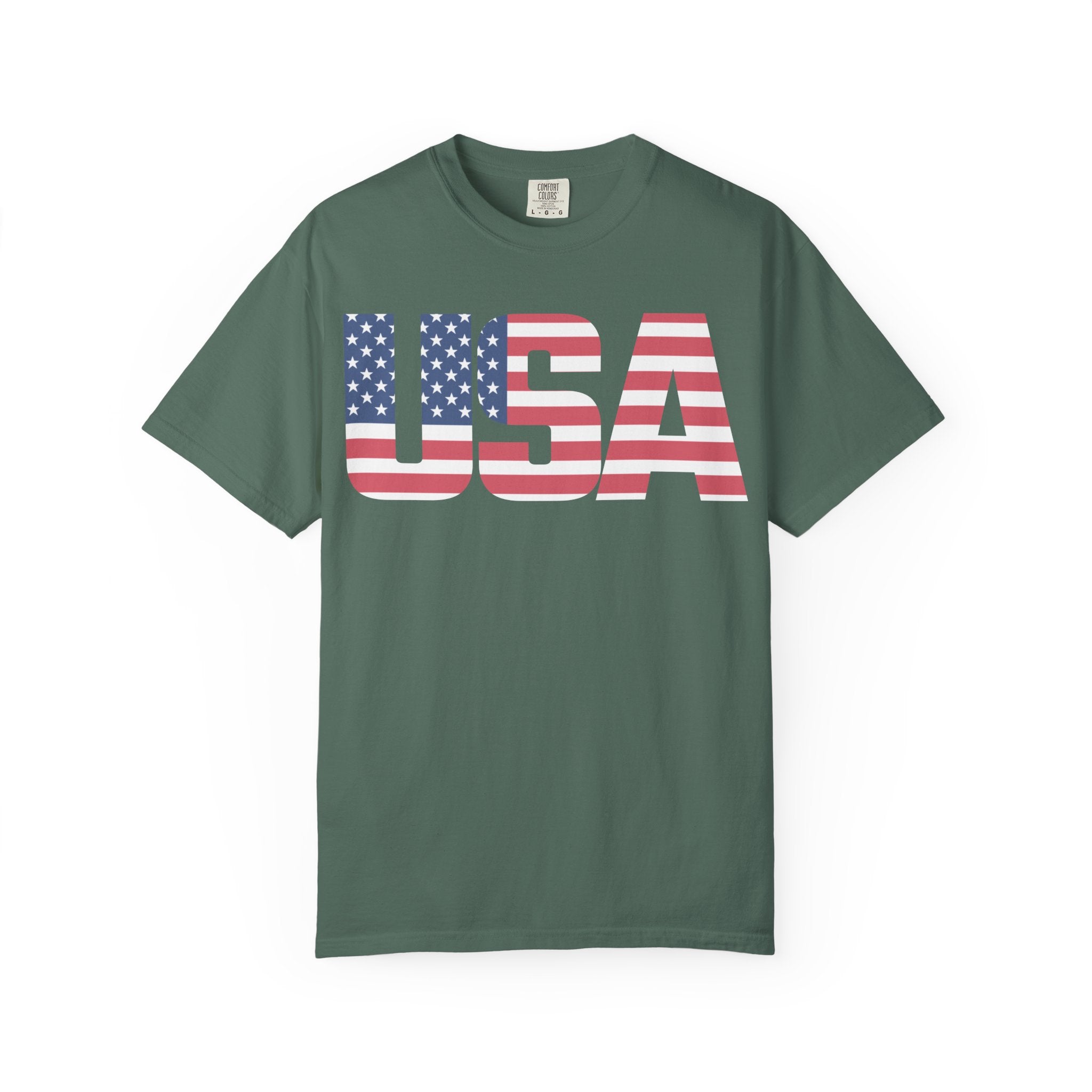 USA Flag Graphic T-Shirt — Patriotic Fourth of July Tee