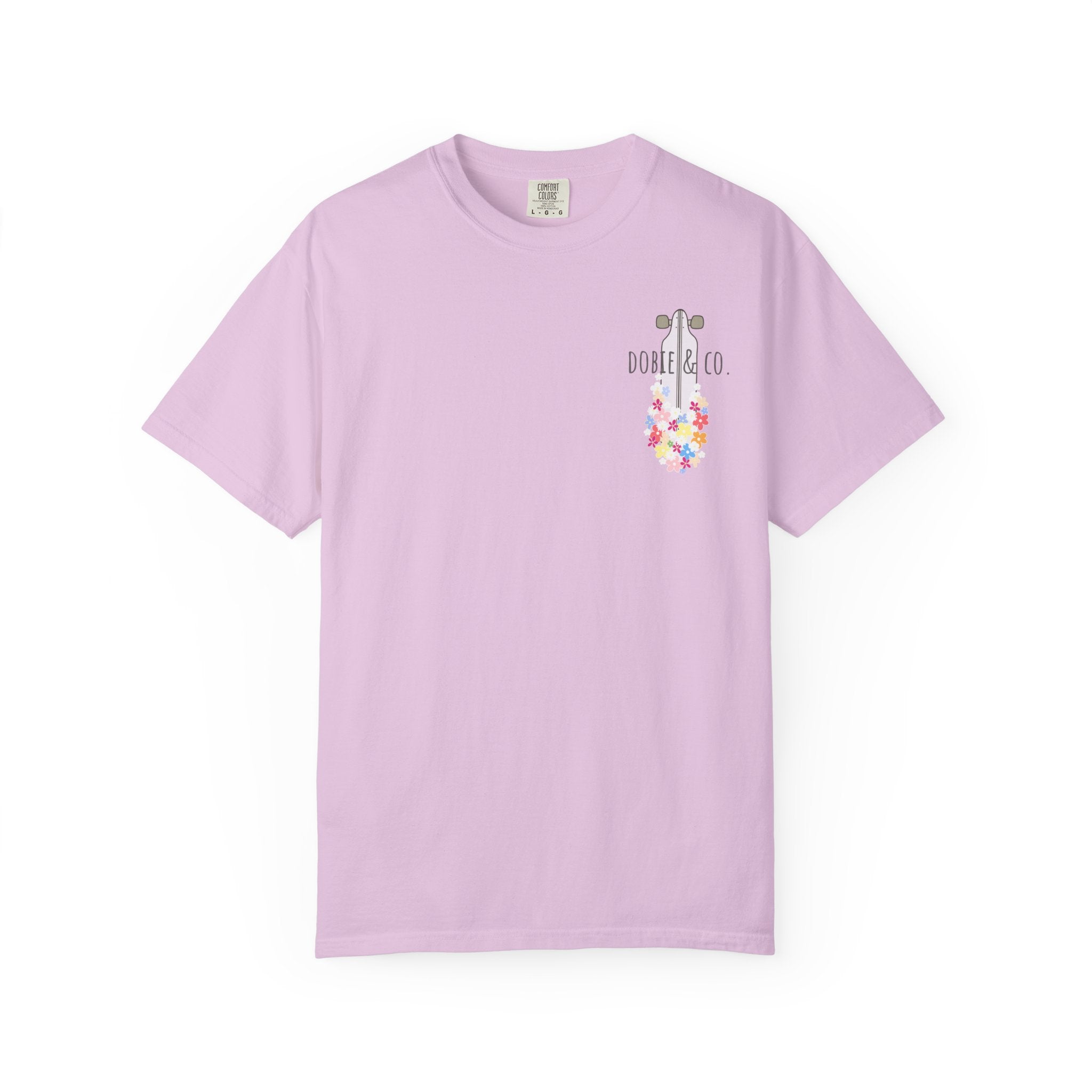 Ride or Die Skateboard T-Shirt — Floral Longboard Tee
