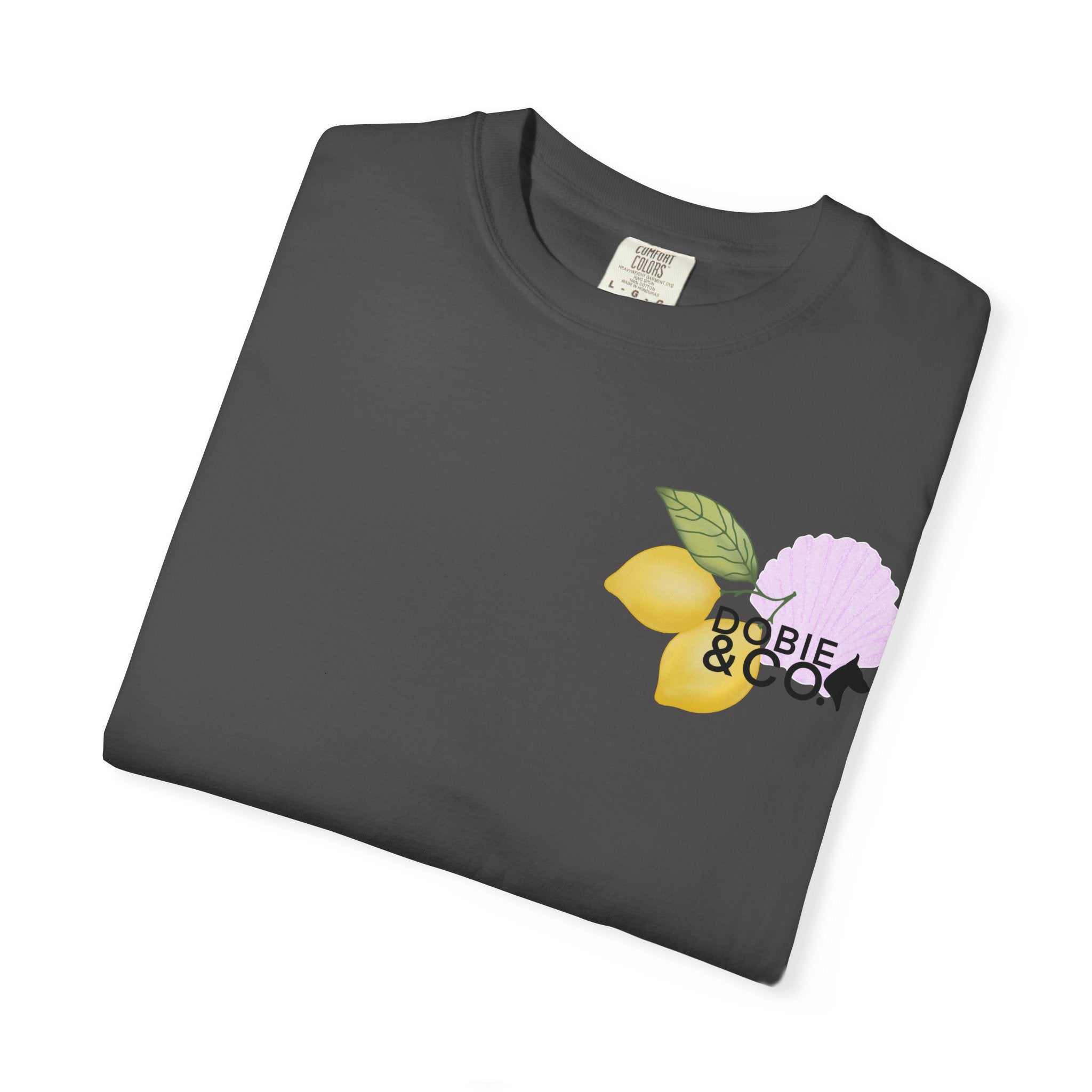 Surf Lemon Graphic T-Shirt — Vintage Surfboard & Floral Beach Tee