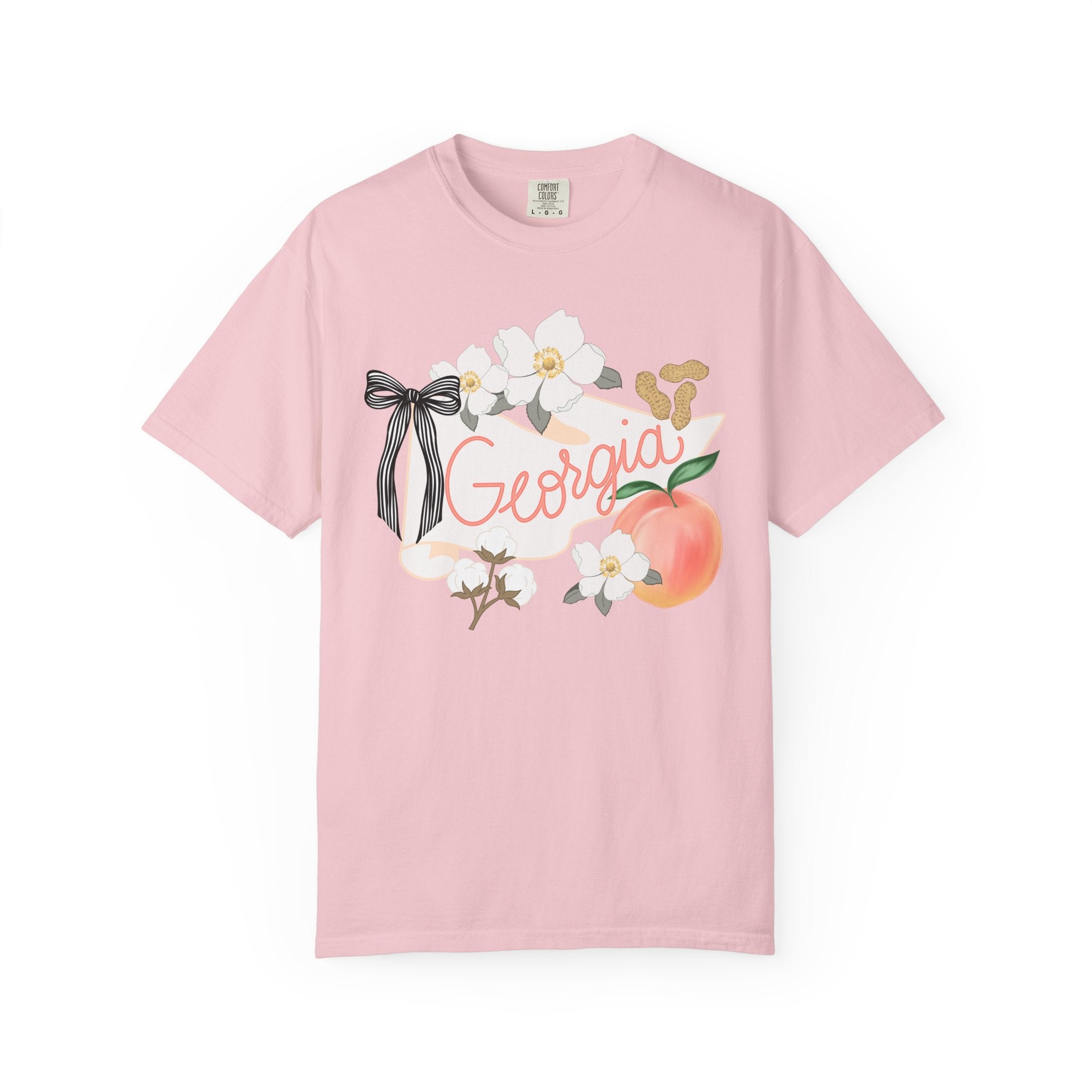Georgia T-Shirt - Peach Floral and Peanuts