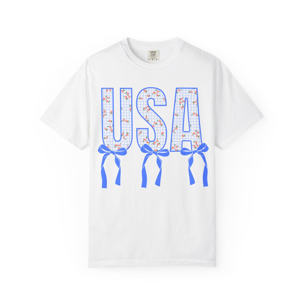 USA Floral Bow T-Shirt