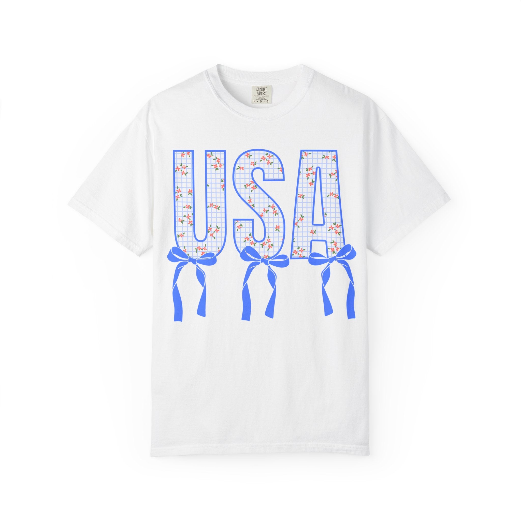 USA Floral Bow T-Shirt