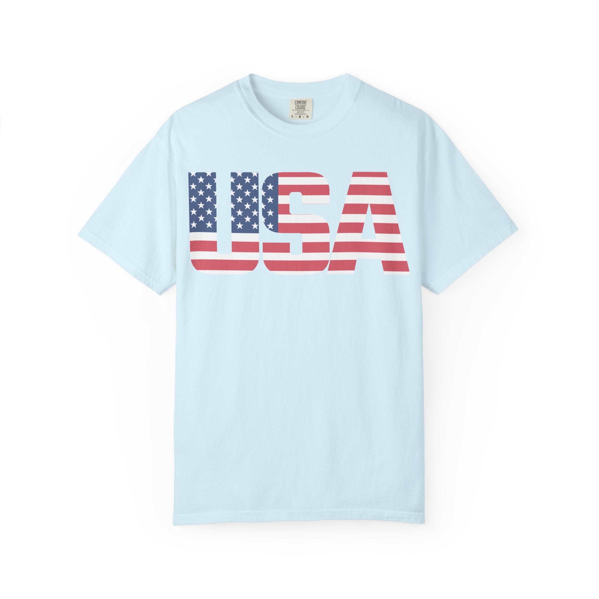 USA Flag Graphic T-Shirt — Patriotic Fourth of July Tee