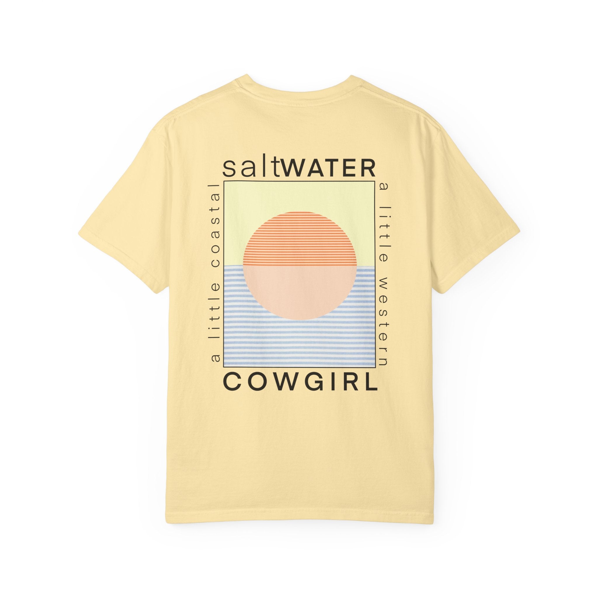 Saltwater Cowgirl T-Shirt — Coastal Sunset Graphic Tee
