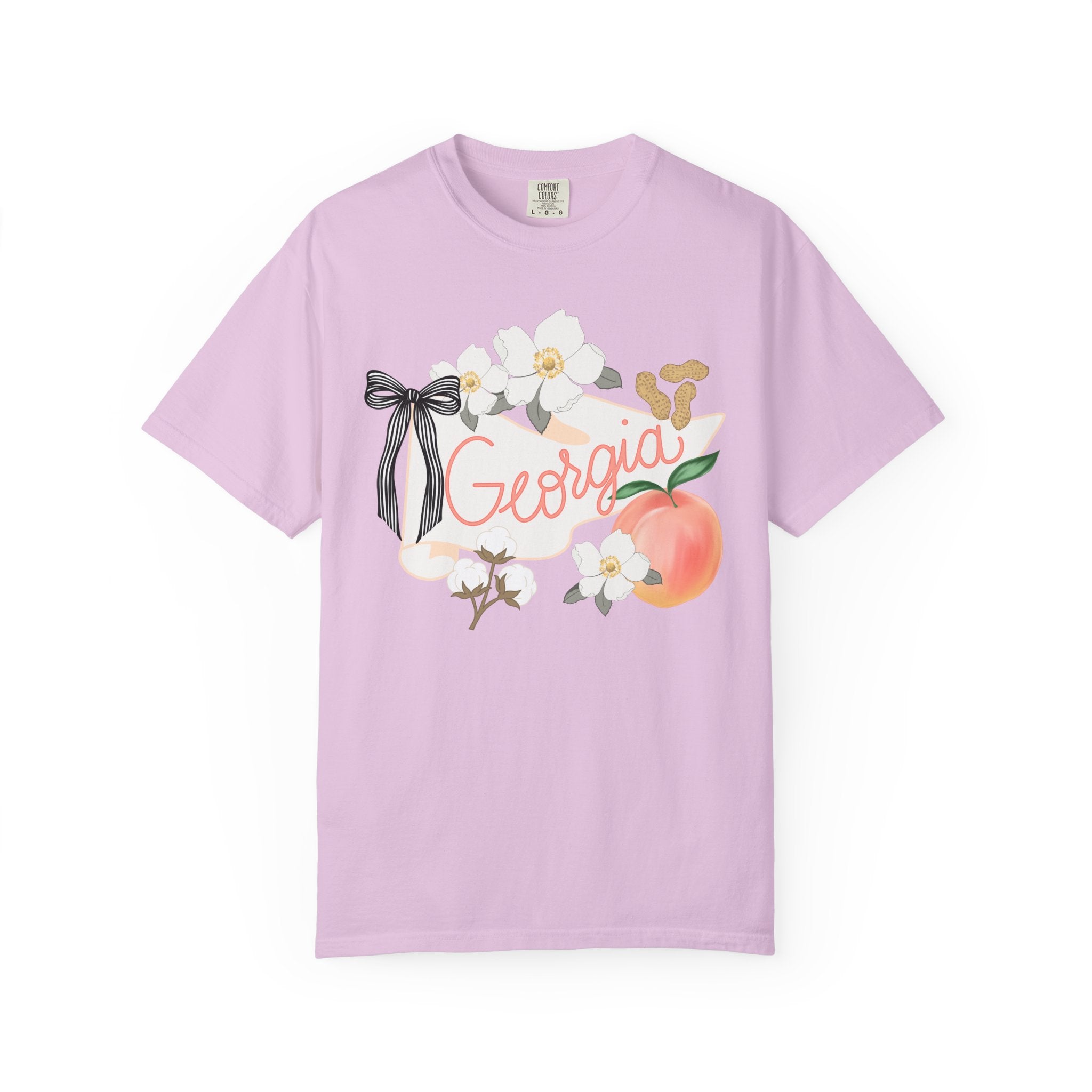 Georgia T-Shirt - Peach Floral and Peanuts
