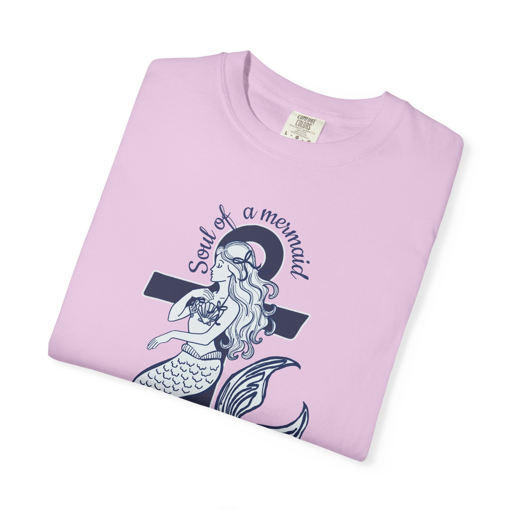 Mermaid & Anchor Graphic T-Shirt — "Soul of a Mermaid, Mouth of a Sailor"