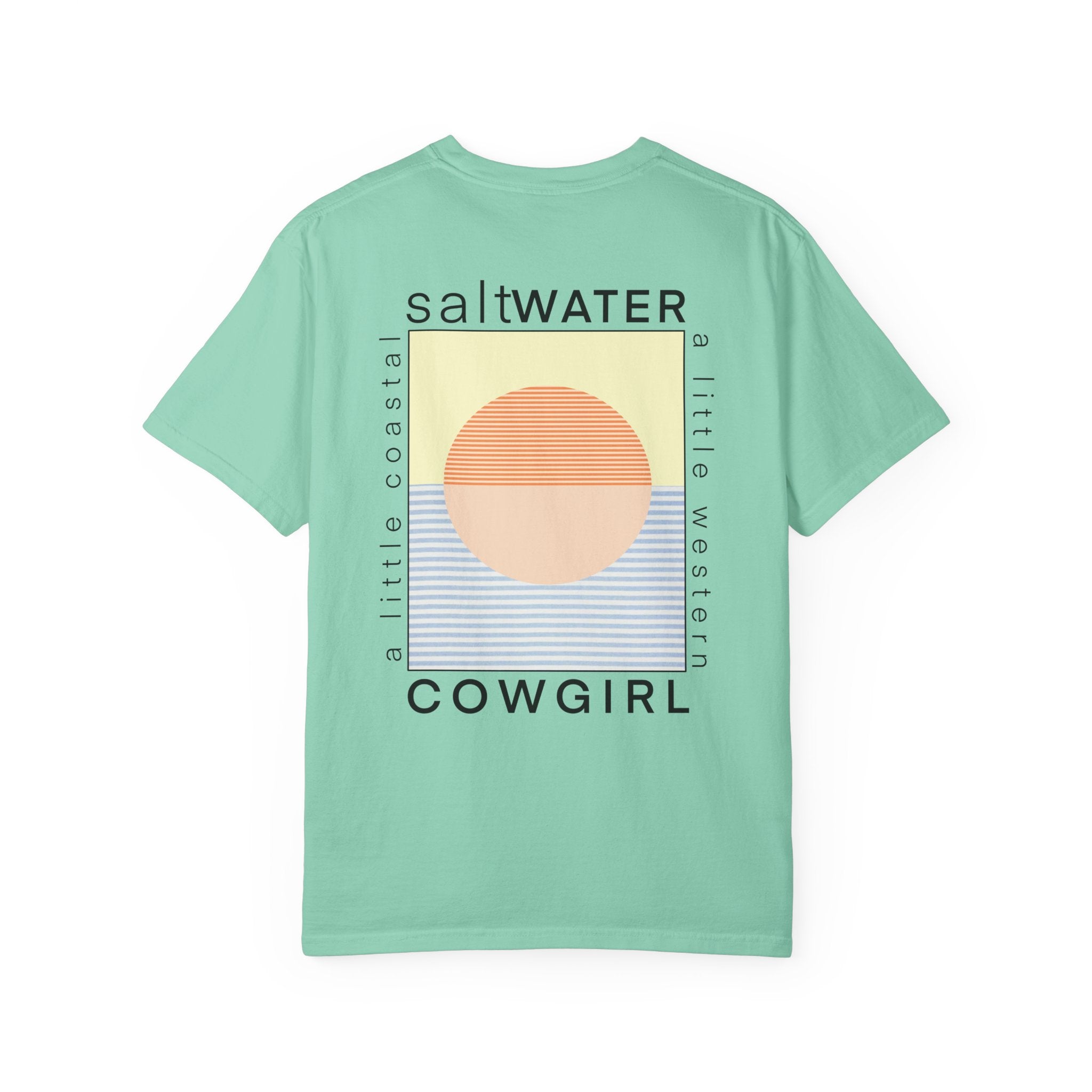 Saltwater Cowgirl T-Shirt — Coastal Sunset Graphic Tee