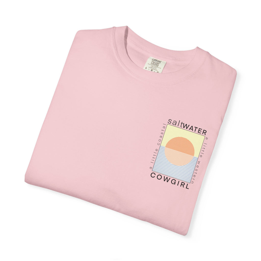 Saltwater Cowgirl T-Shirt — Coastal Sunset Graphic Tee