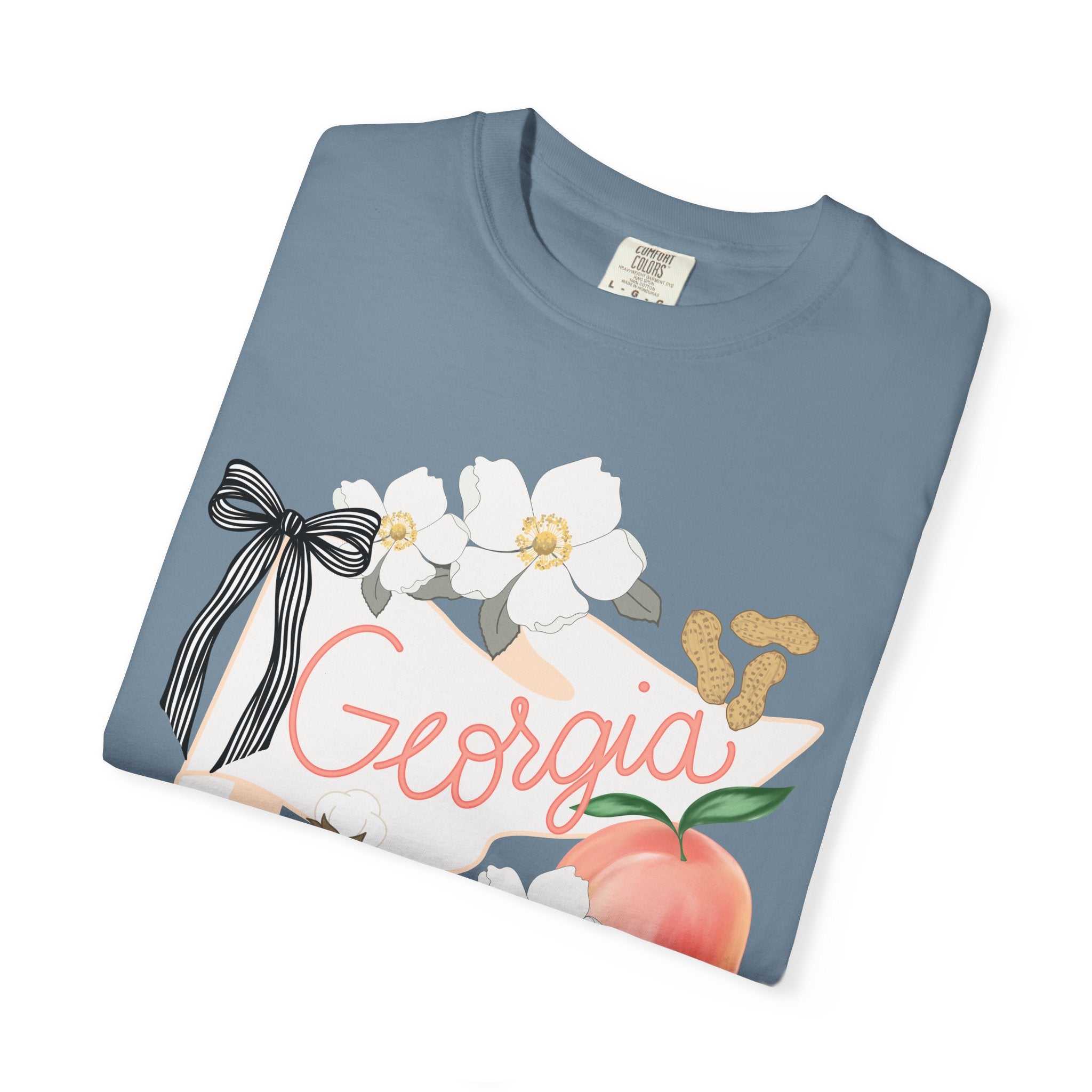 Georgia T-Shirt - Peach Floral and Peanuts