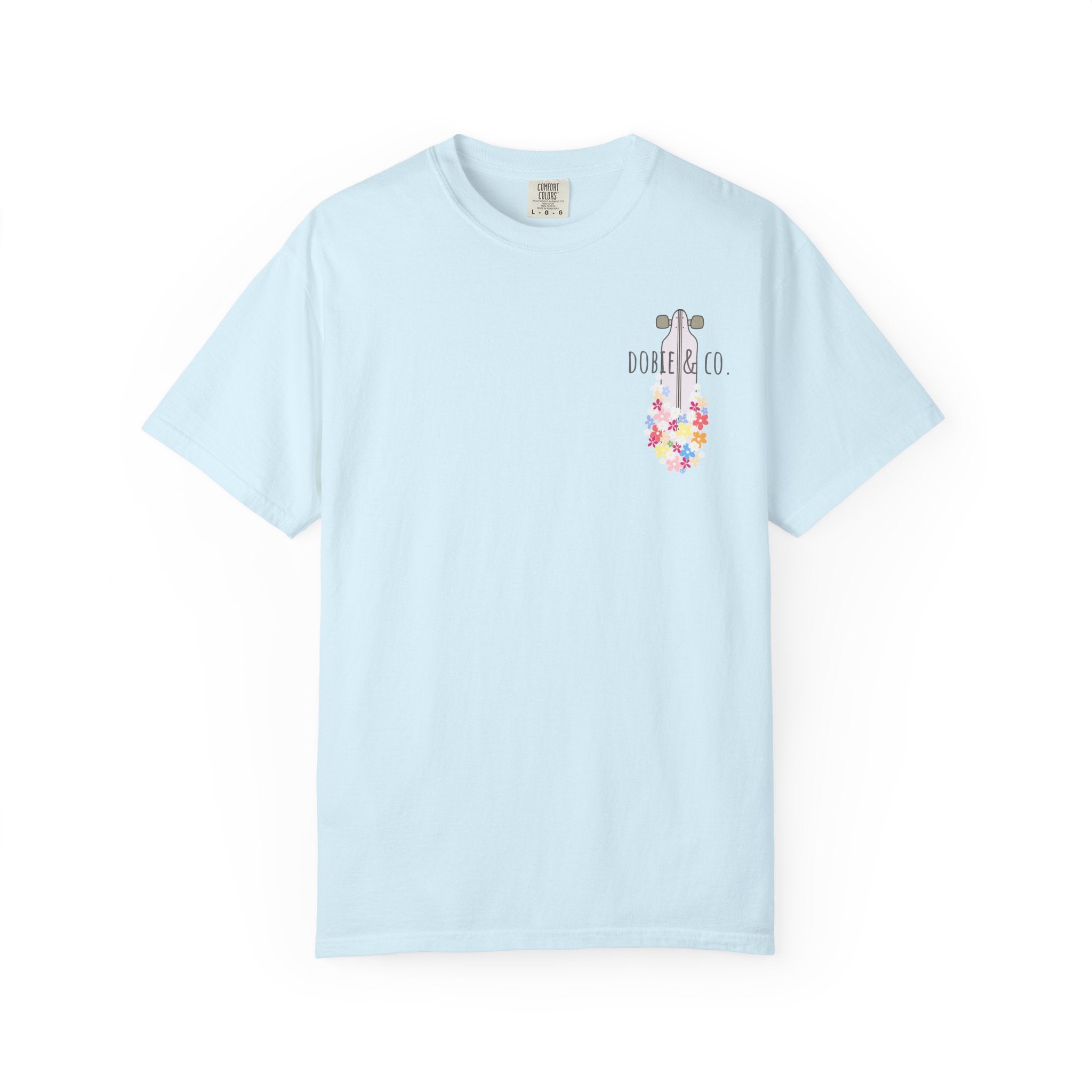 Ride or Die Skateboard T-Shirt — Floral Longboard Tee