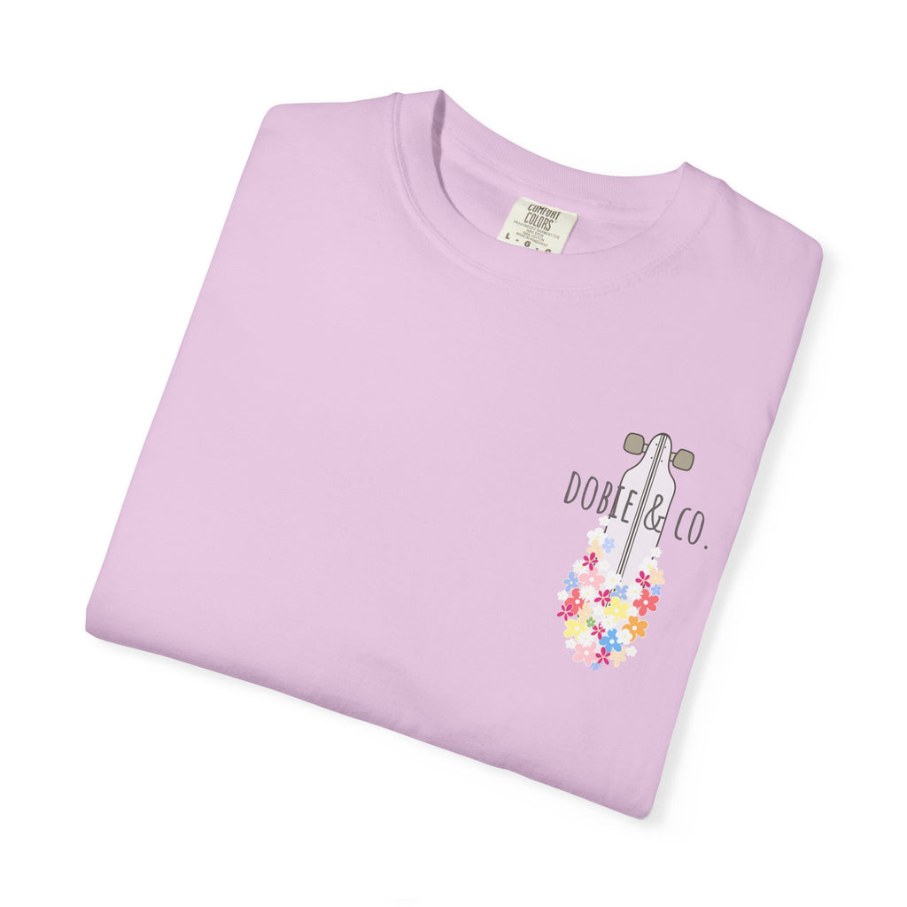 Ride or Die Skateboard T-Shirt — Floral Longboard Tee