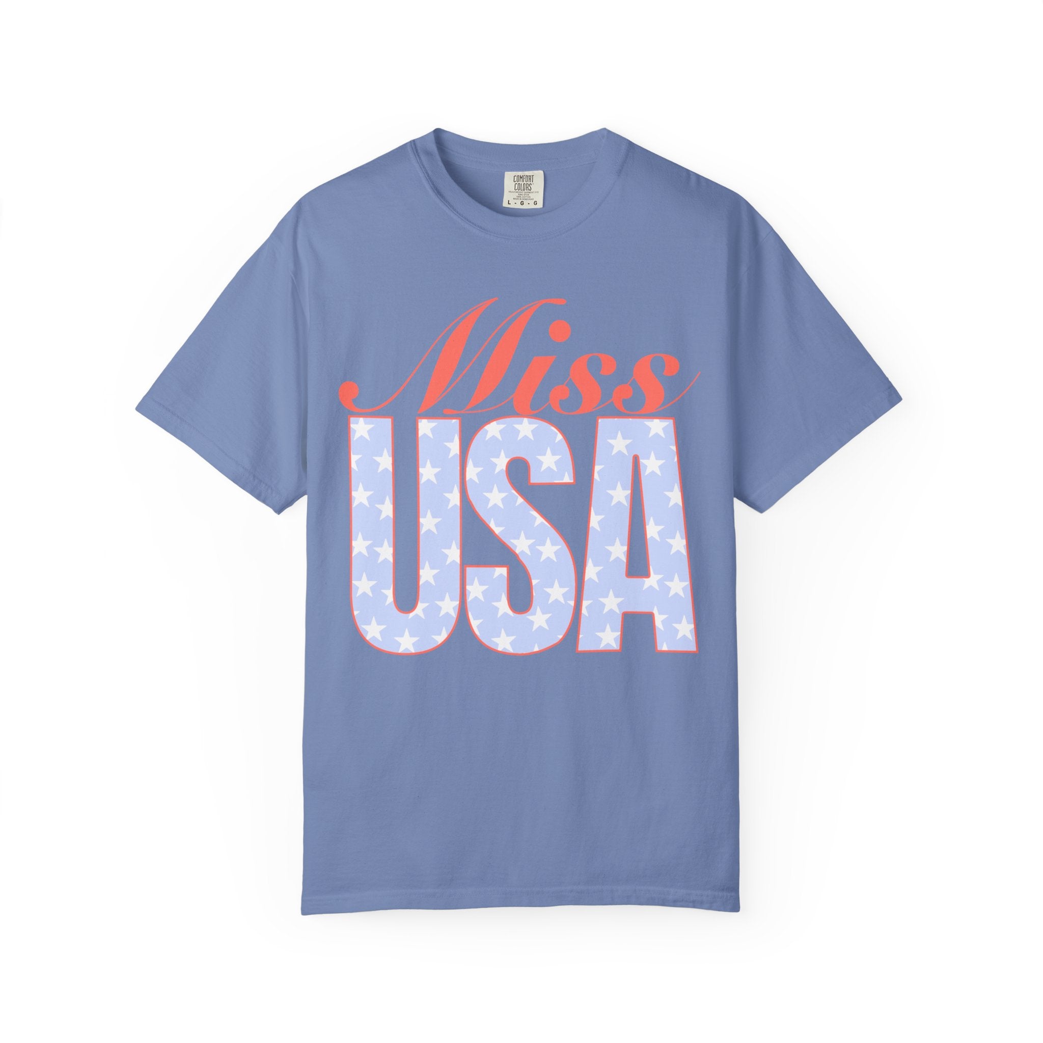Miss USA Graphic T‑Shirt — Patriotic Stars & Stripes Tee for 4th of July