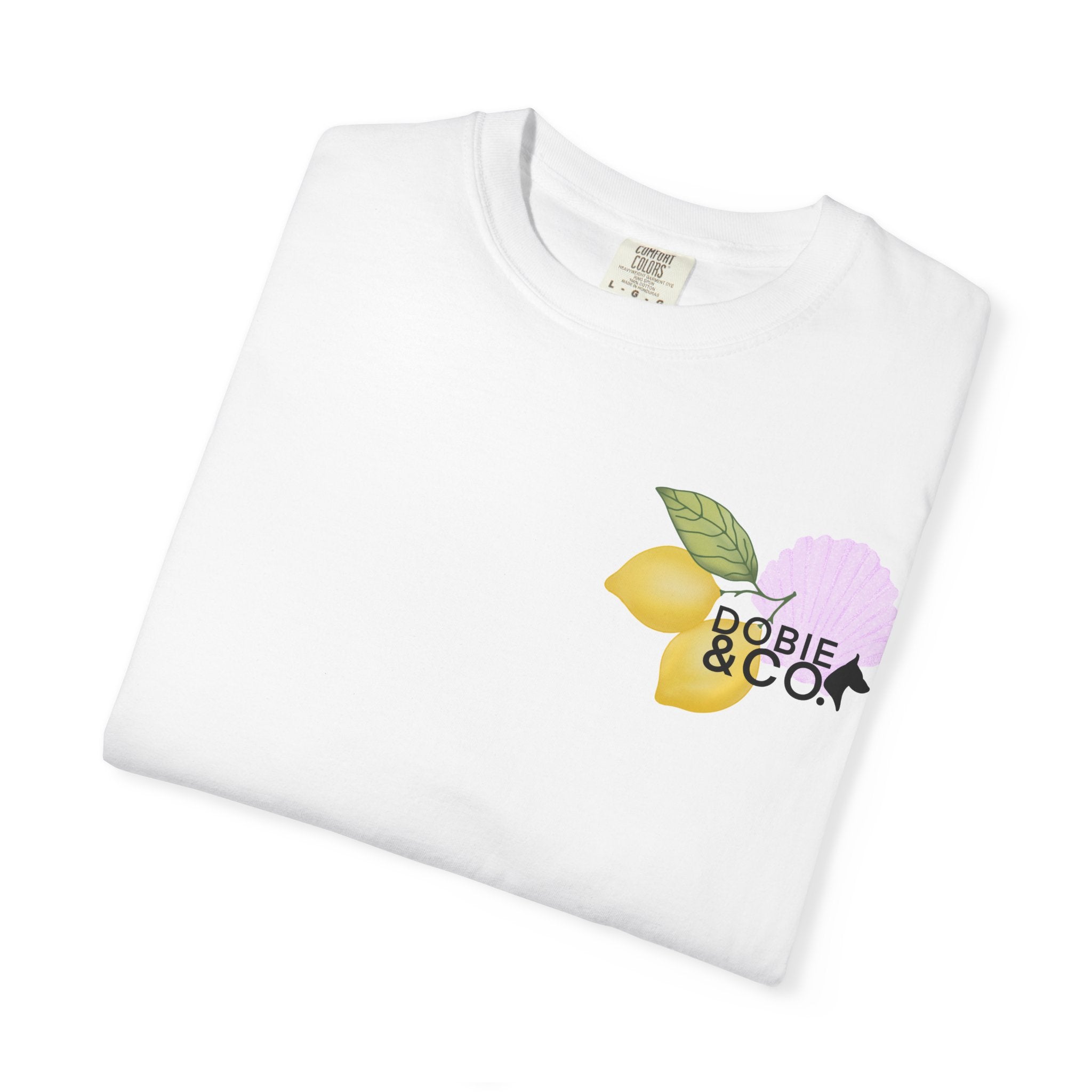 Surf Lemon Graphic T-Shirt — Vintage Surfboard & Floral Beach Tee
