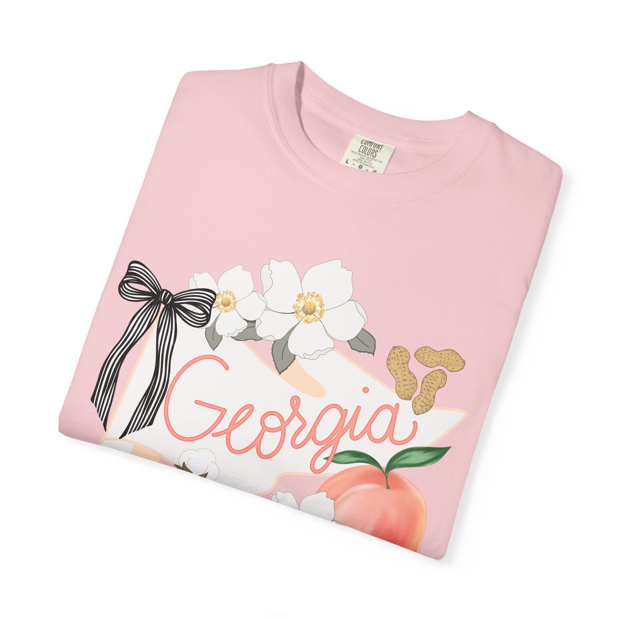 Georgia T-Shirt - Peach Floral and Peanuts