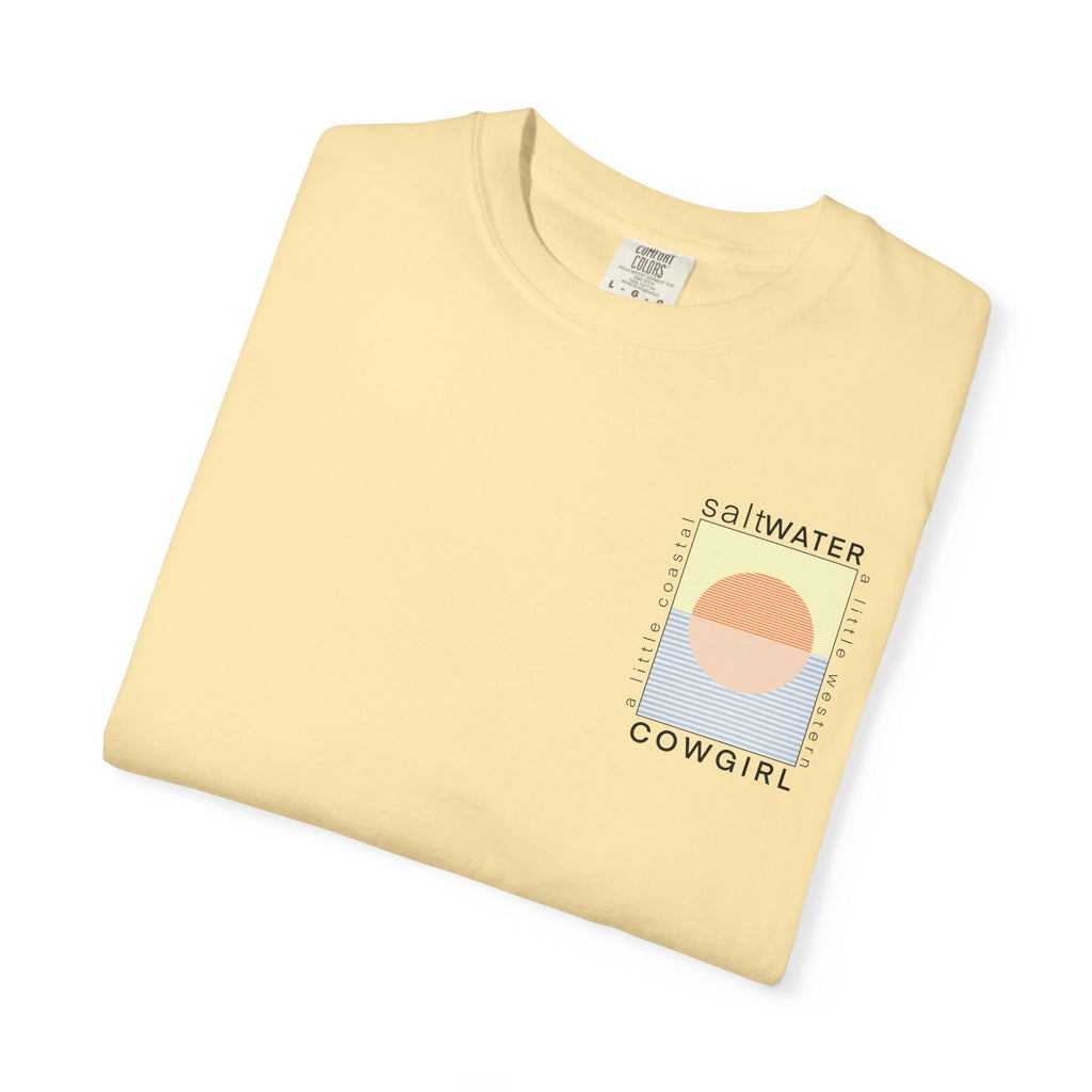 Saltwater Cowgirl T-Shirt — Coastal Sunset Graphic Tee