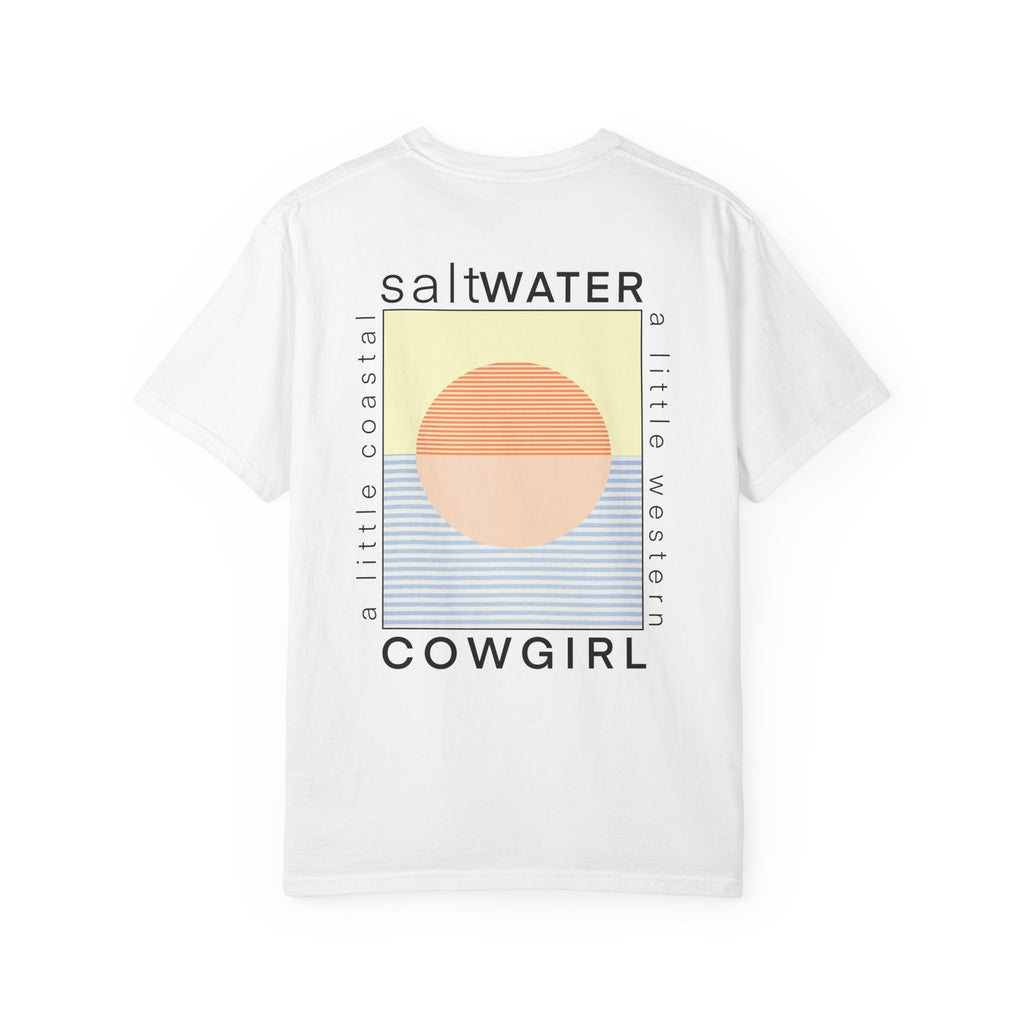 Saltwater Cowgirl T-Shirt — Coastal Sunset Graphic Tee