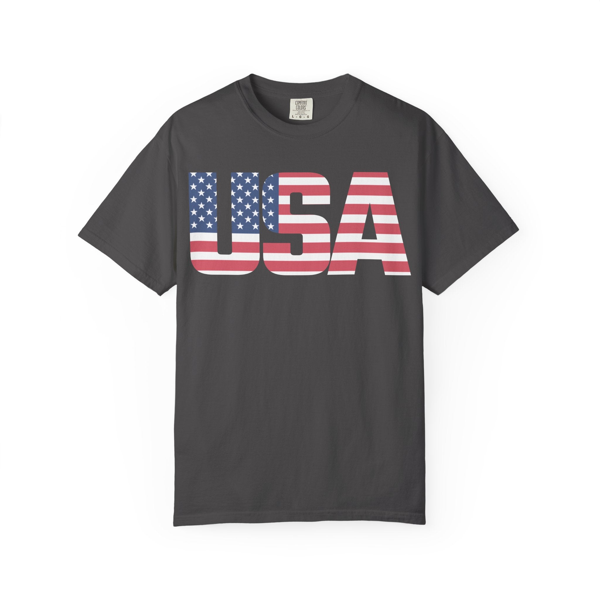 USA Flag Graphic T-Shirt — Patriotic Fourth of July Tee