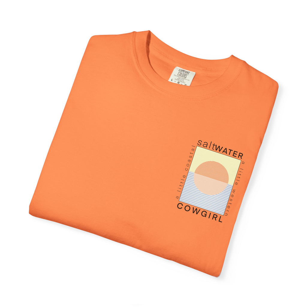 Saltwater Cowgirl T-Shirt — Coastal Sunset Graphic Tee