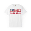 America Flag Bow T-Shirt — Patriotic USA Graphic Tee for 4th of July