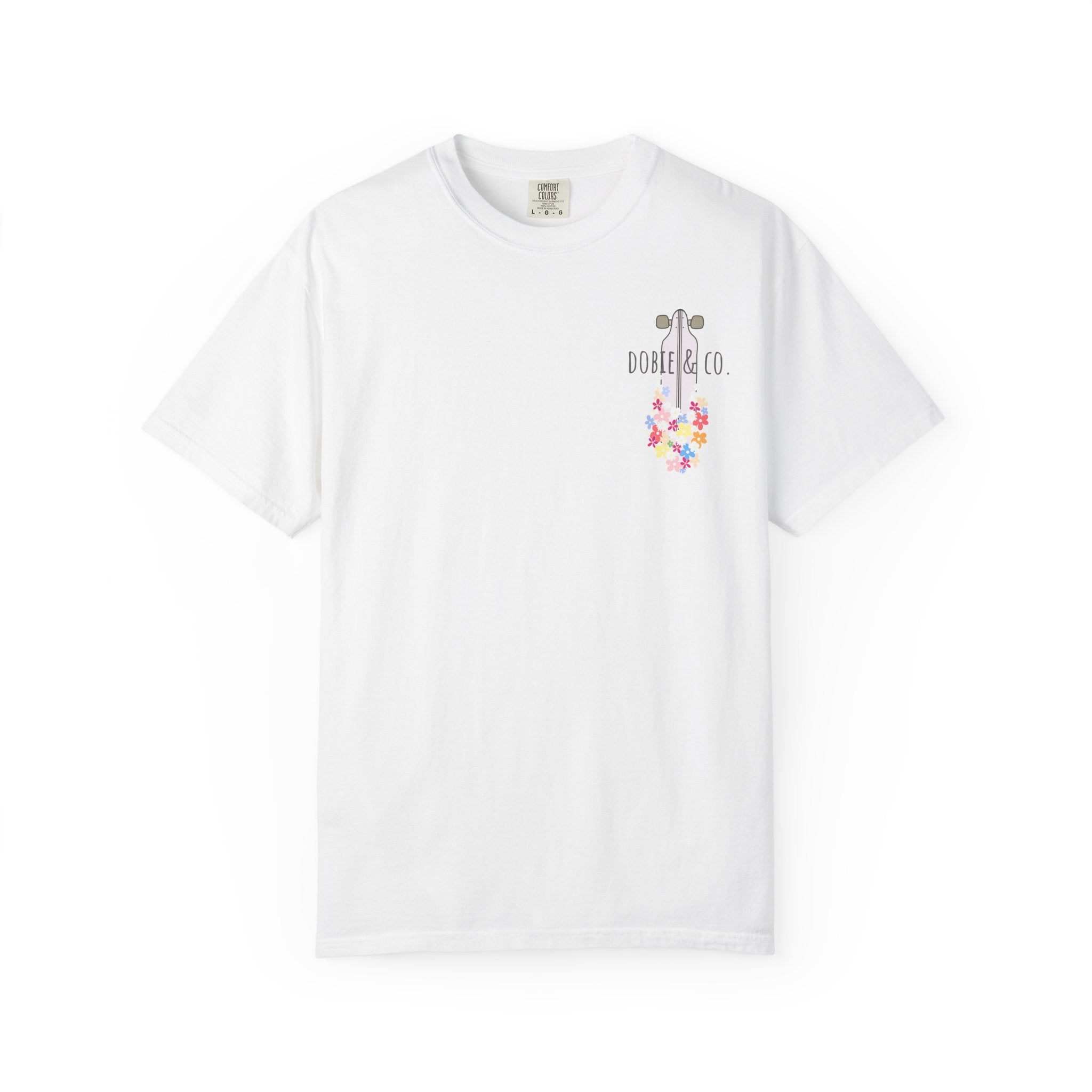 Ride or Die Skateboard T-Shirt — Floral Longboard Tee