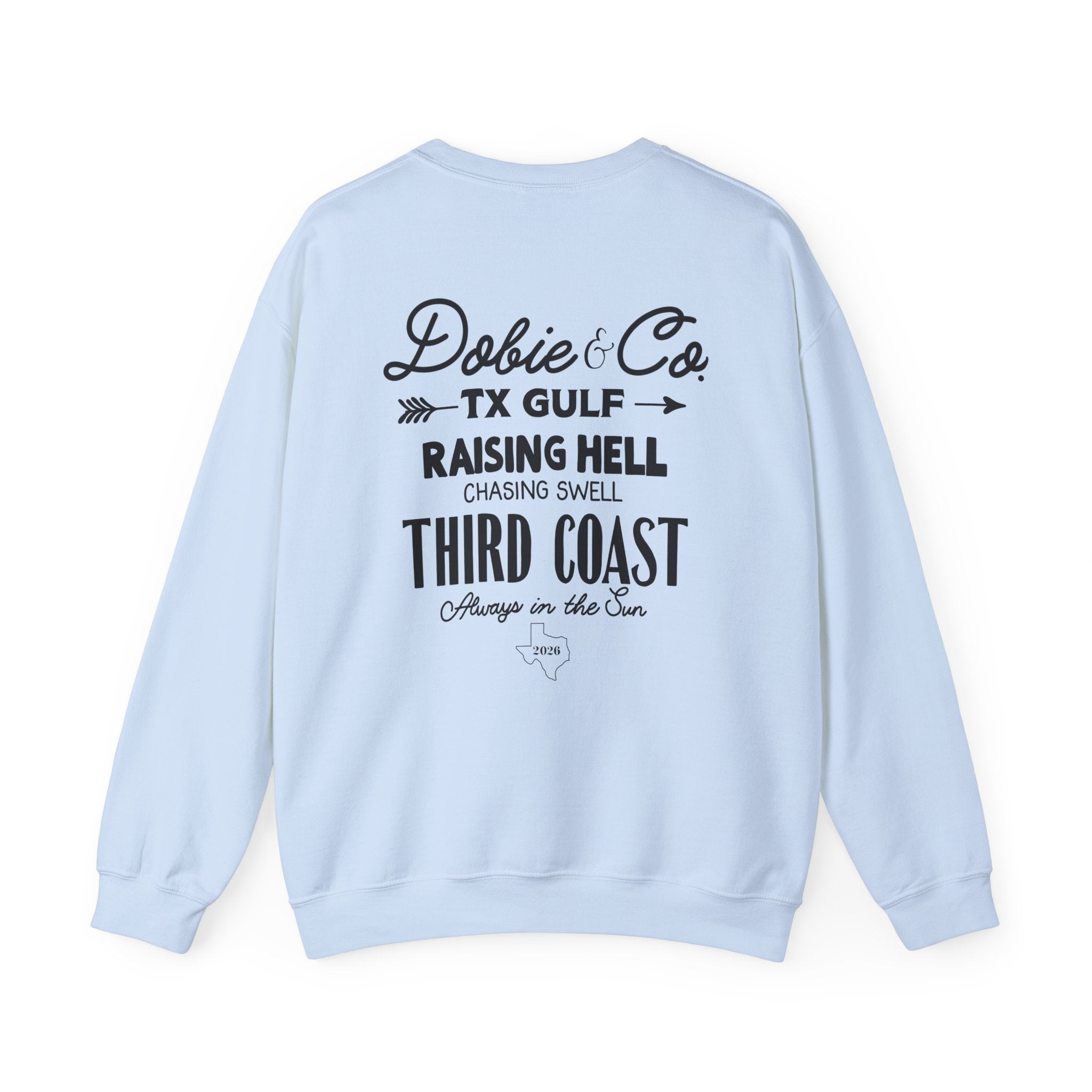 Raising Hell, Chasing Swell Crewneck Sweatshirt