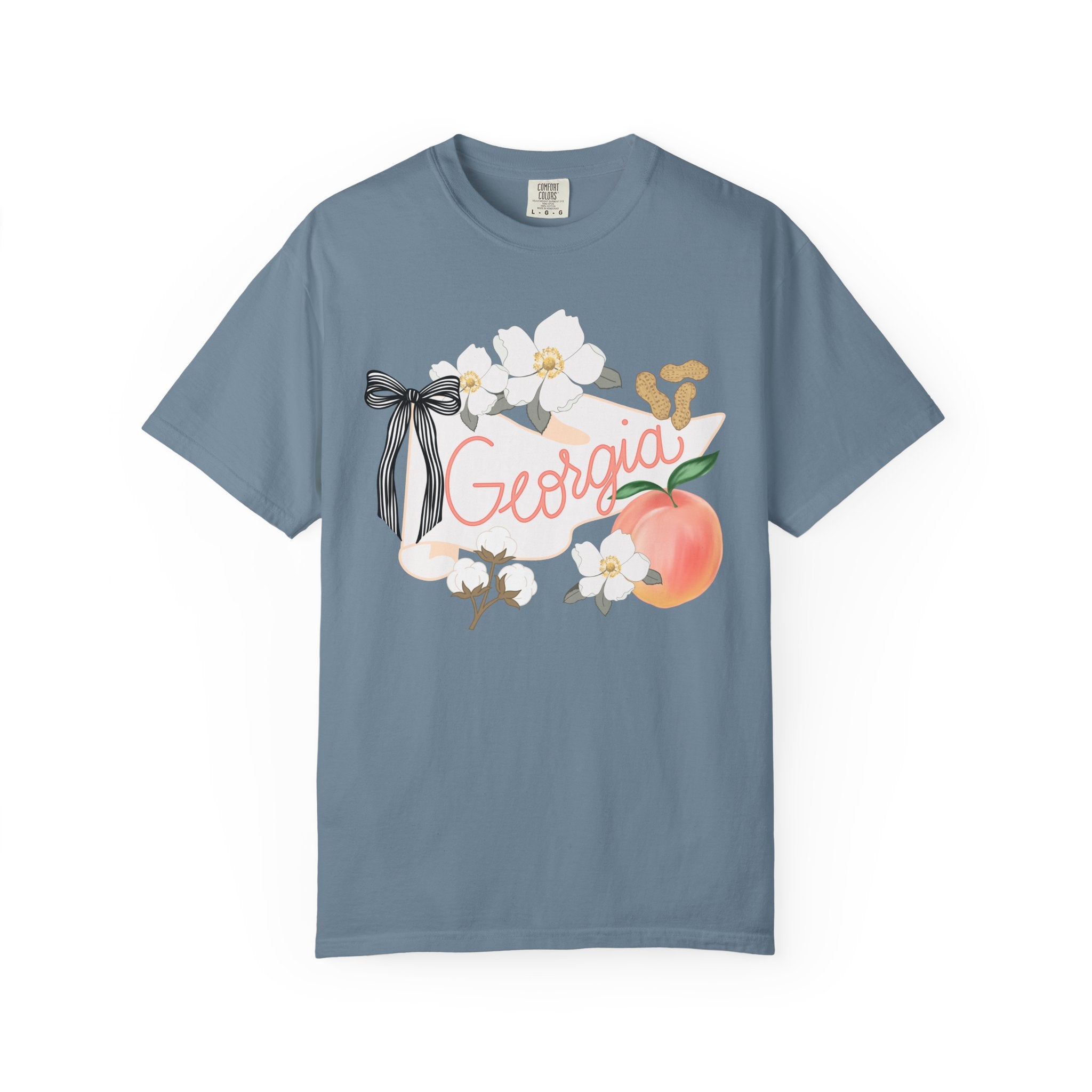 Georgia T-Shirt - Peach Floral and Peanuts