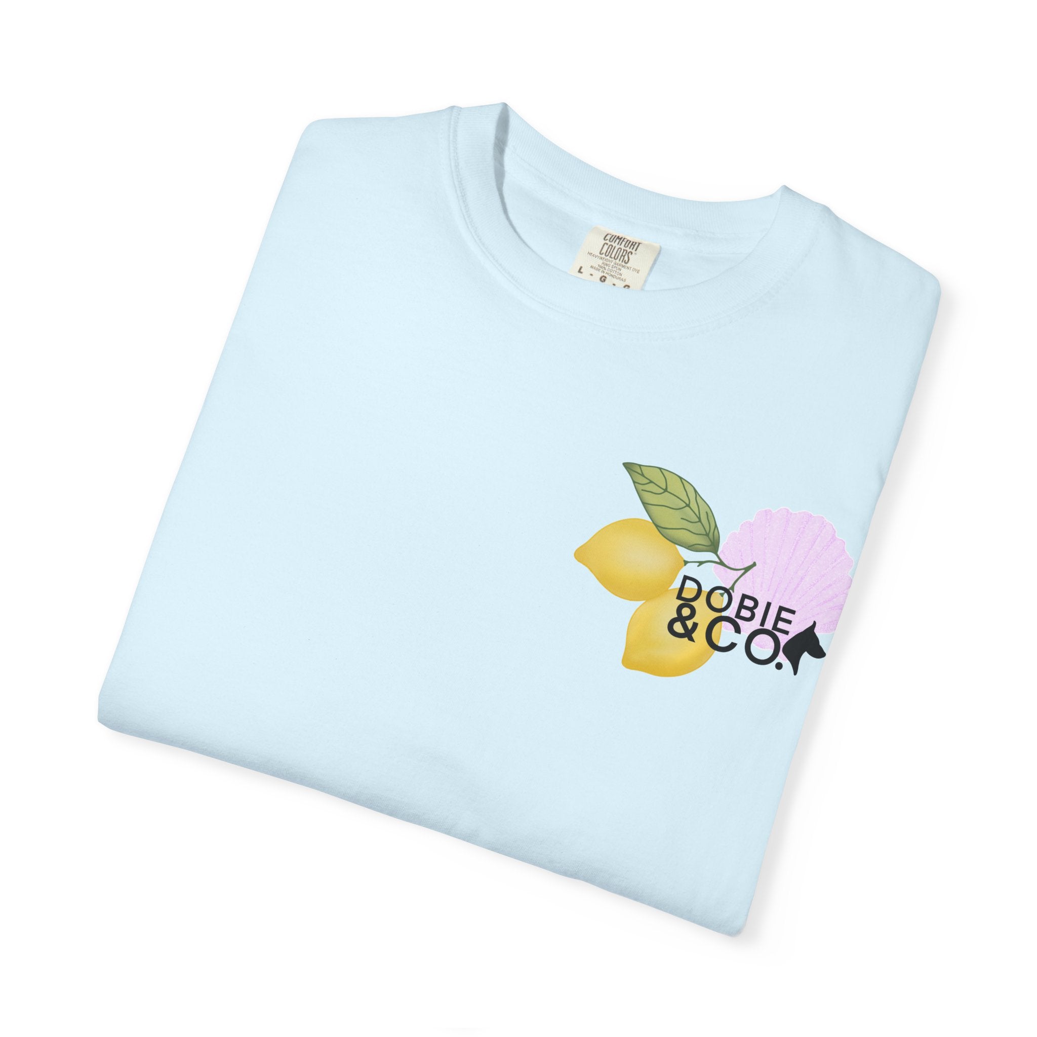 Surf Lemon Graphic T-Shirt — Vintage Surfboard & Floral Beach Tee