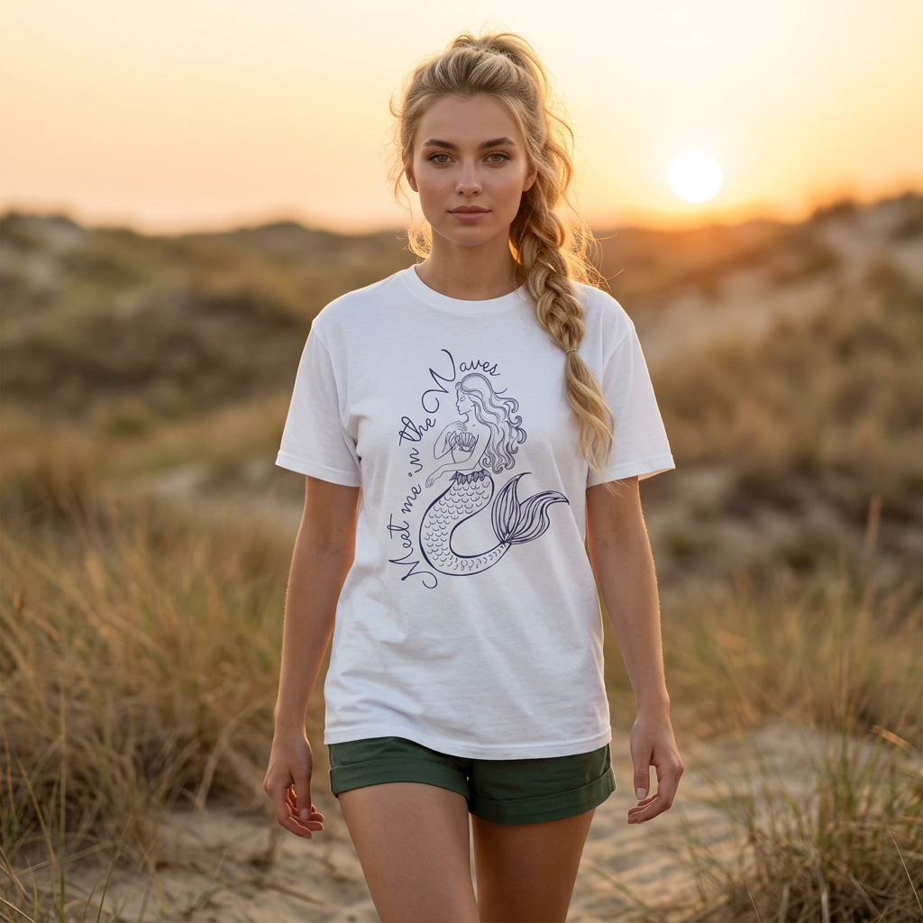 Mermaid 'Meet Me in the Waves' T-Shirt