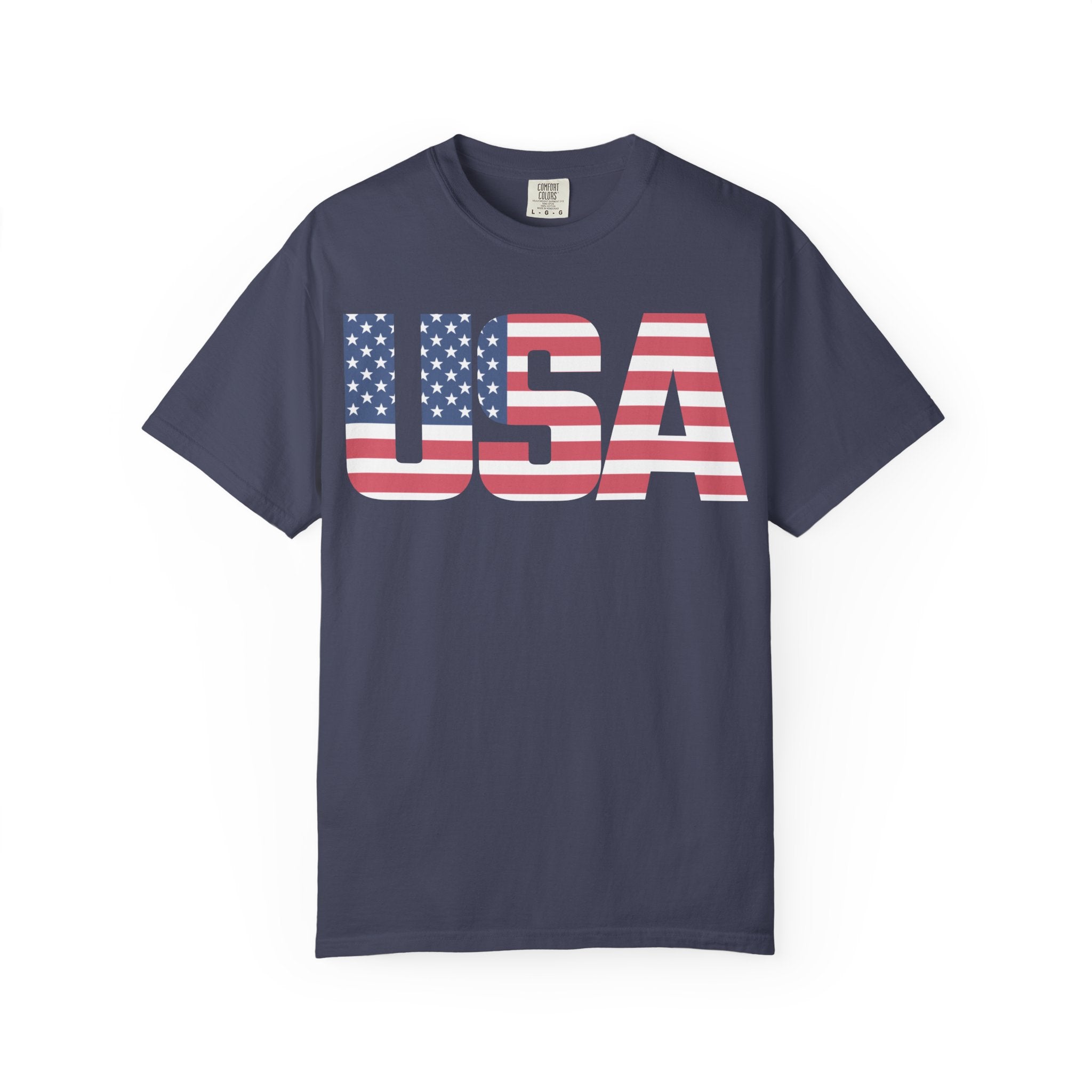 USA Flag Graphic T-Shirt — Patriotic Fourth of July Tee