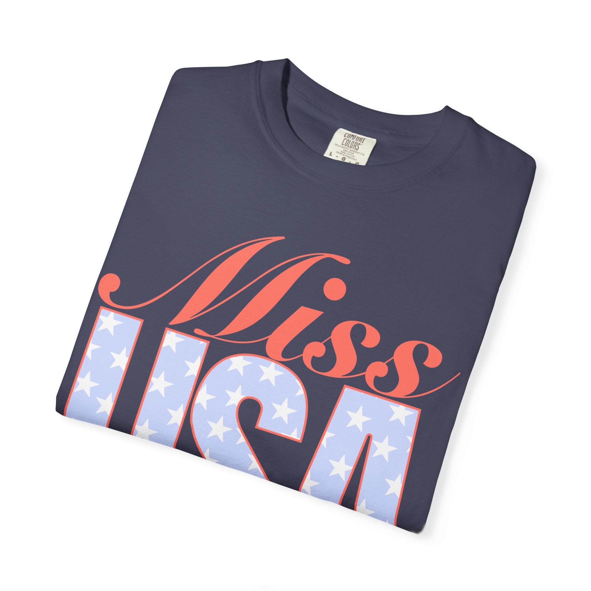 Miss USA Graphic T‑Shirt — Patriotic Stars & Stripes Tee for 4th of July