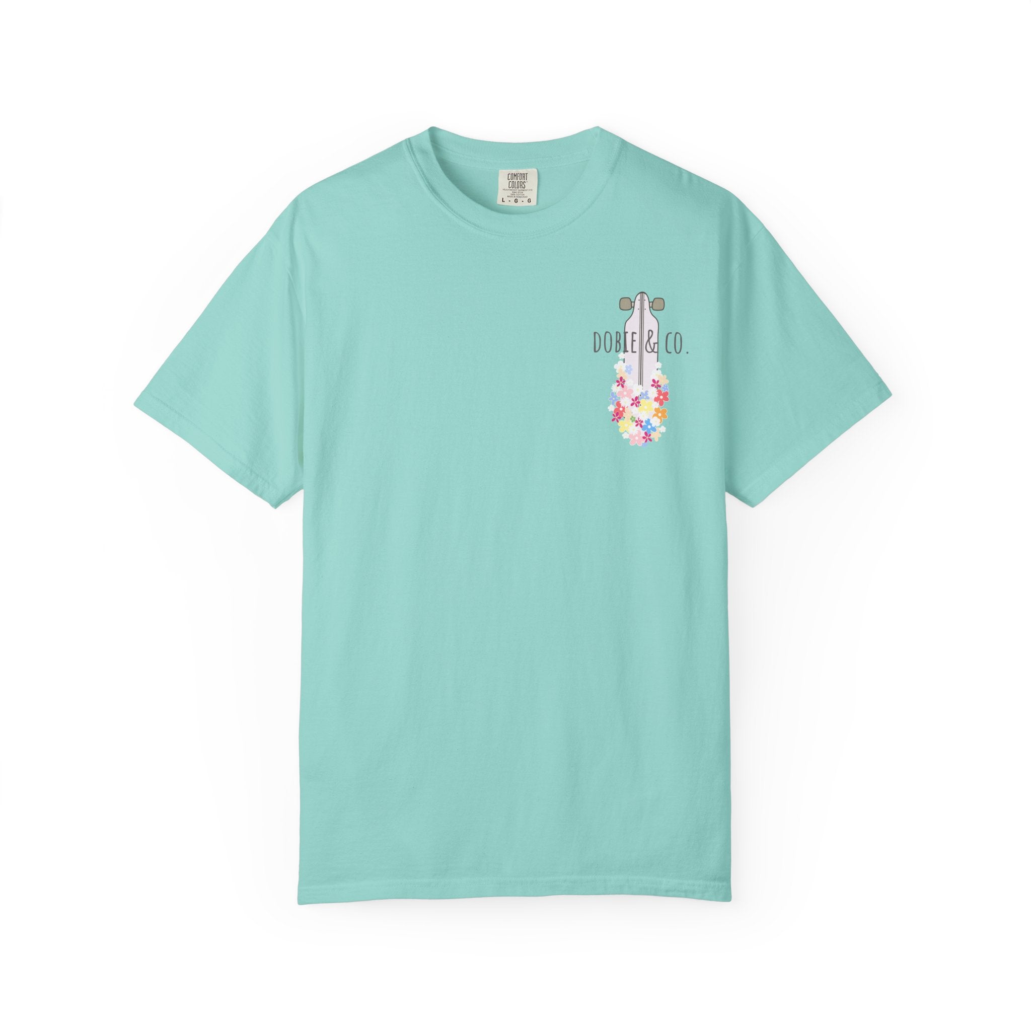Ride or Die Skateboard T-Shirt — Floral Longboard Tee
