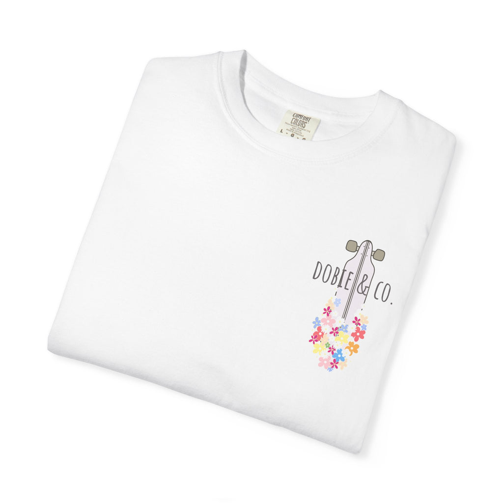 Ride or Die Skateboard T-Shirt — Floral Longboard Tee