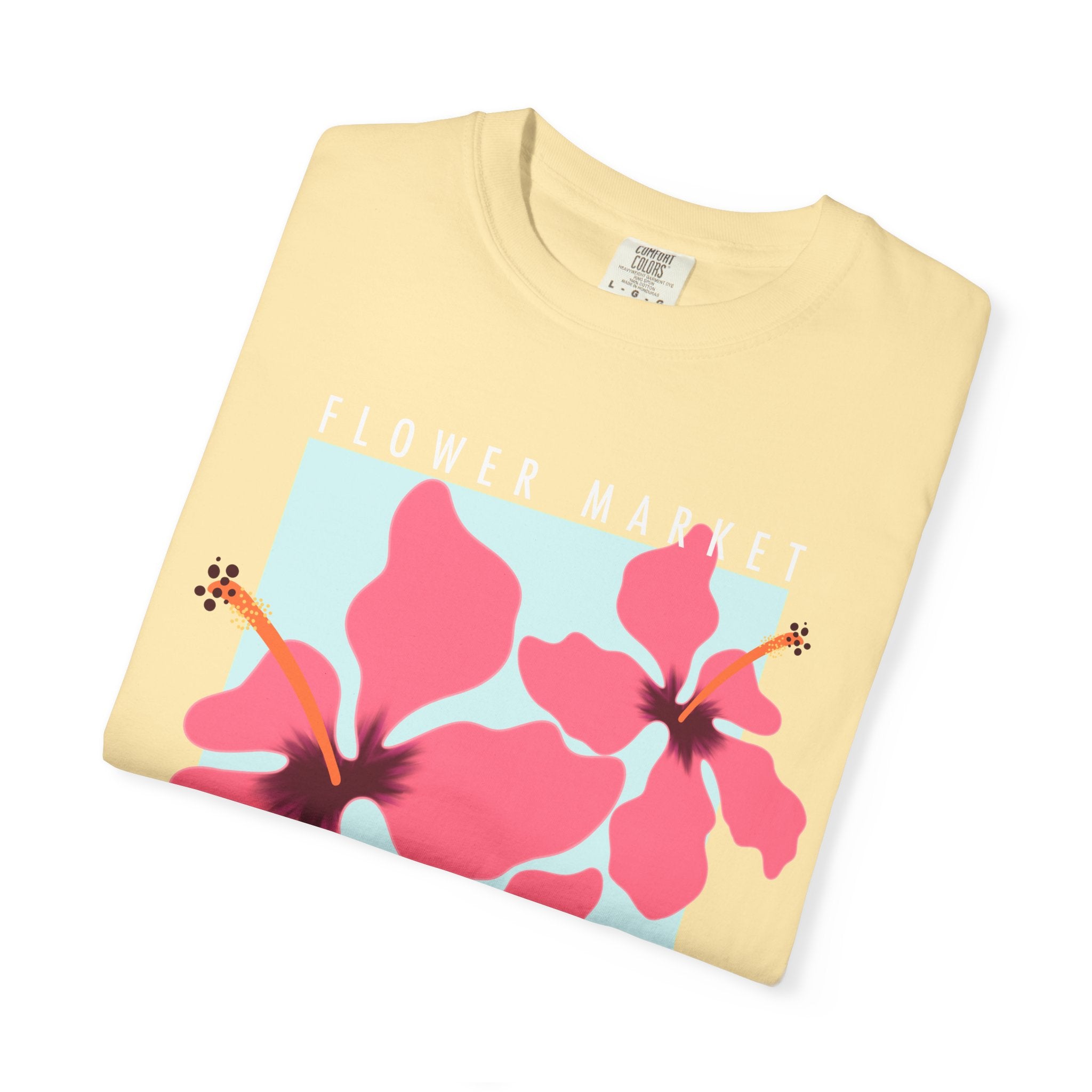 Hibiscus Floral Tee — Pink Tropical Flower Graphic T-Shirt