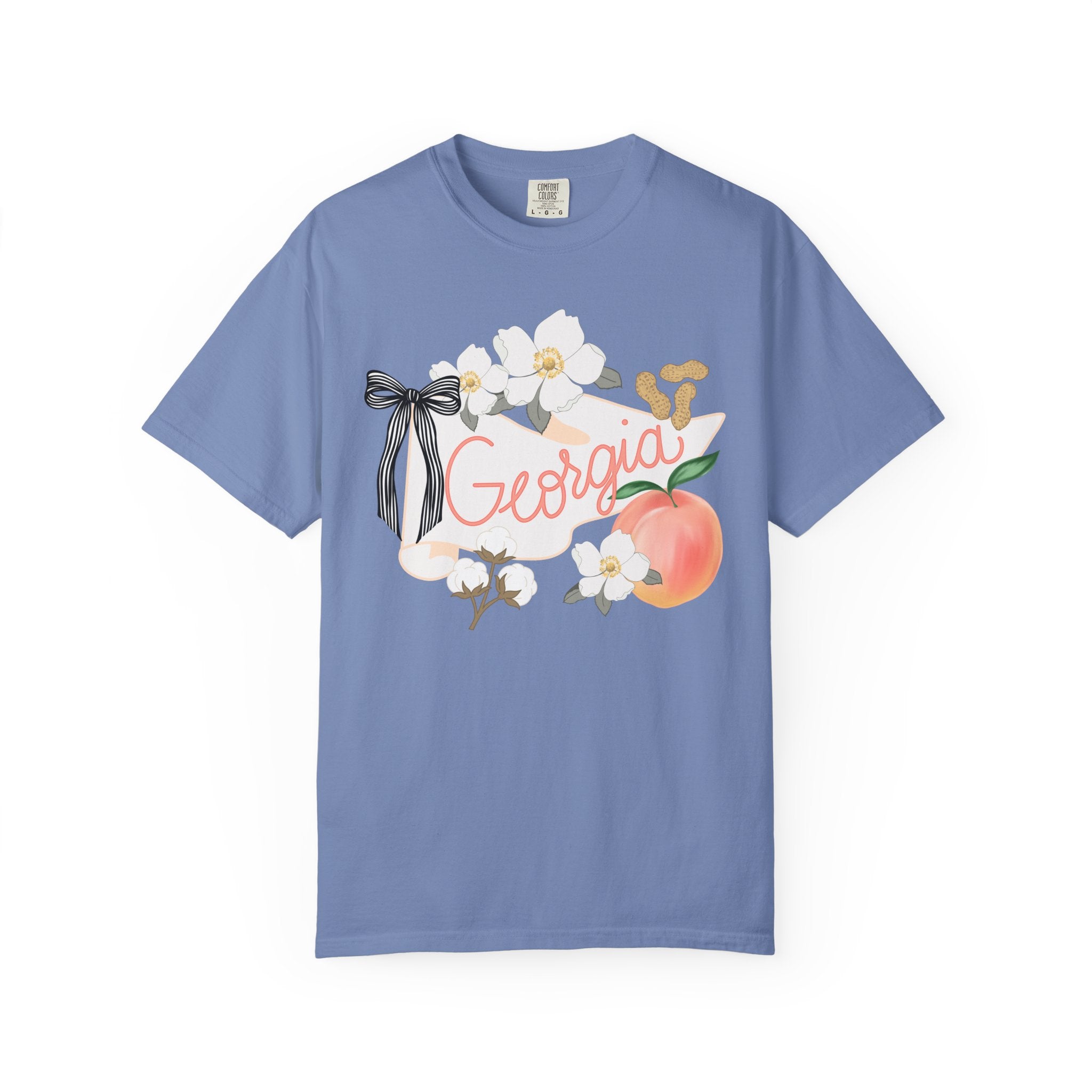 Georgia T-Shirt - Peach Floral and Peanuts
